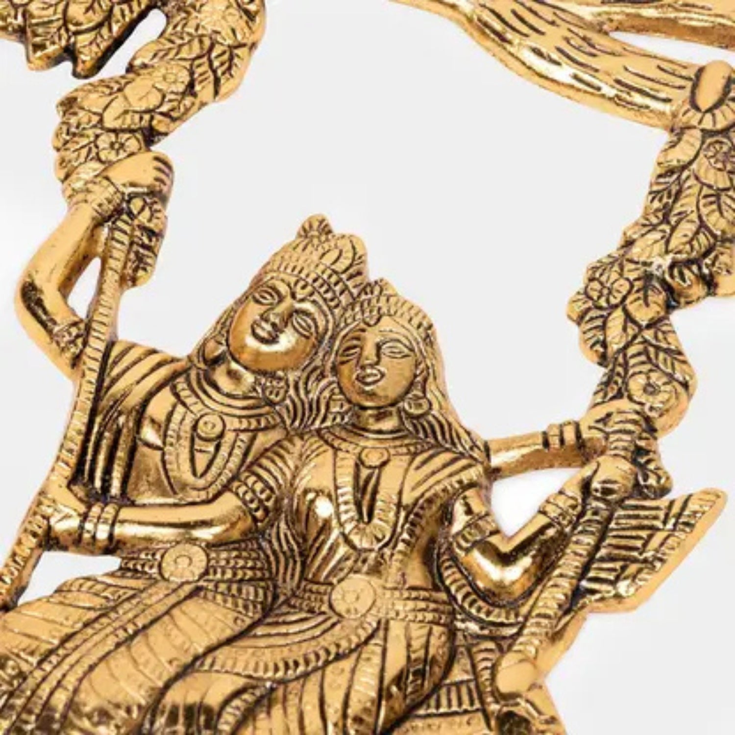 Radha Krishna Tree Jhula Wall Hanging Decorative Showpiece | Spiritual Hindu God Wall Decor for Home Temple Living Room | Religious Showpiece Gift Item - 11 Inch - Apkamart