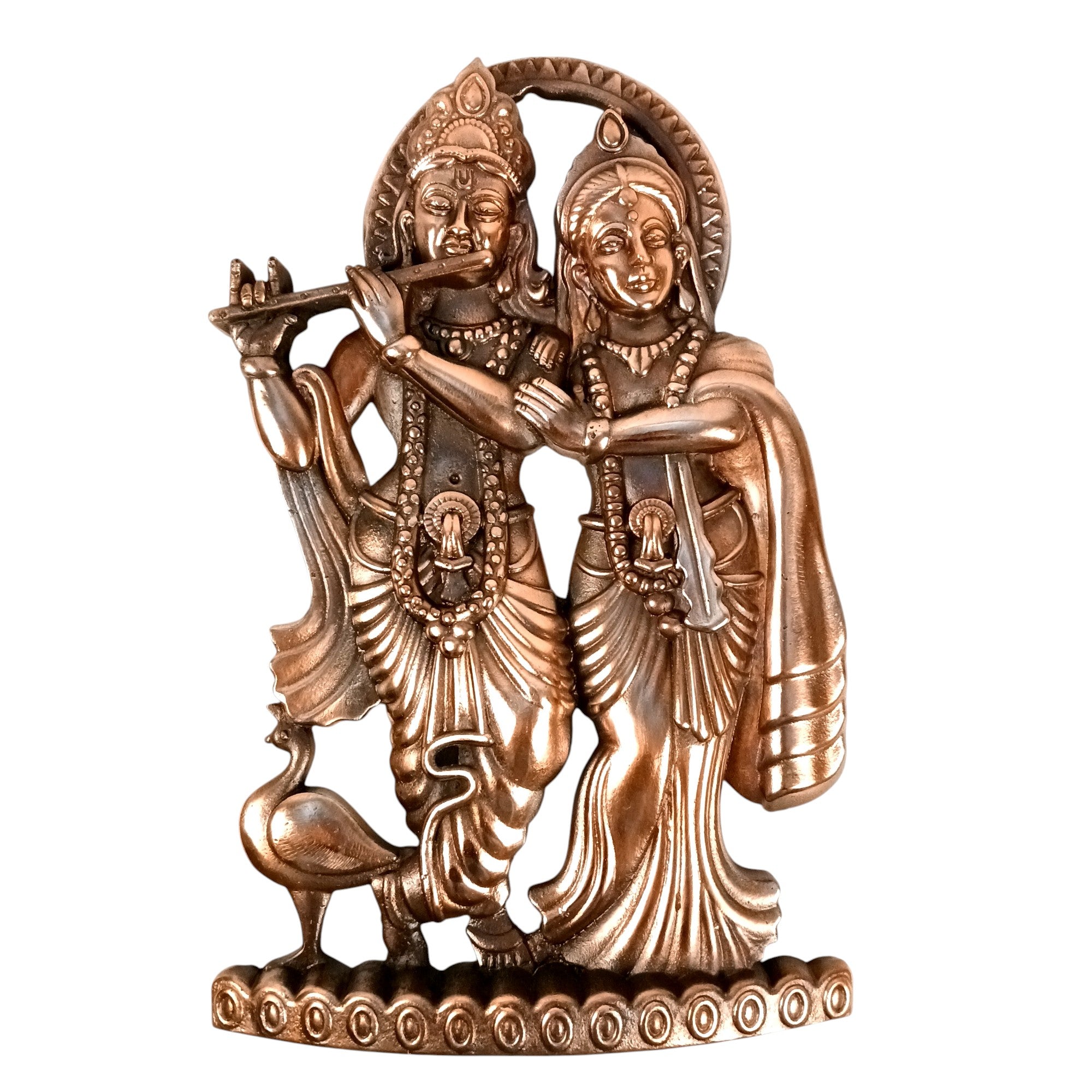 Radha Krishan Wall Hanging Showpiece | Idol for Home & Wall Decor | Spiritual Decoration Gift for Living Room, Bedroom & Festivals - 16 Inch - Apkamart