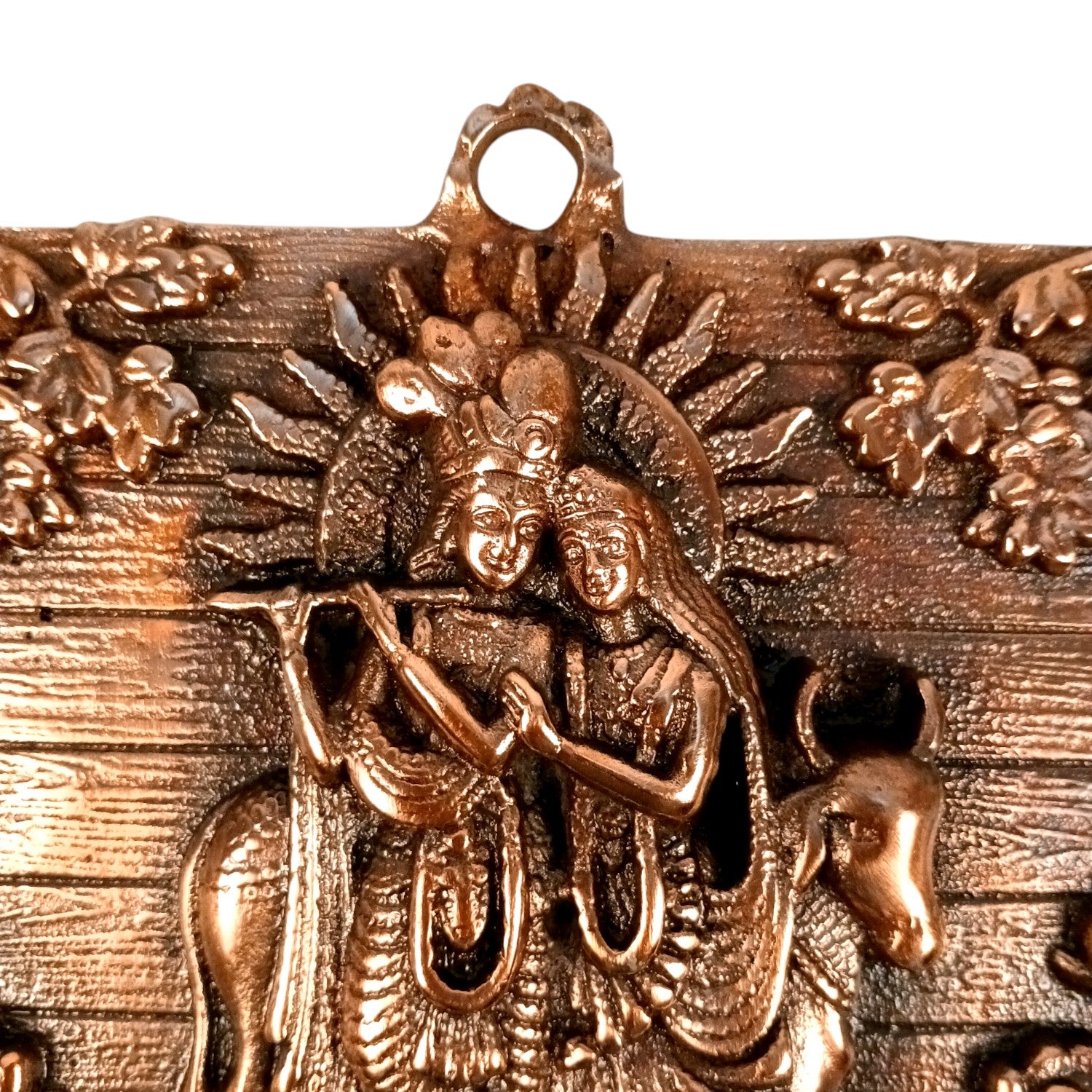 Radha Krishan Wall Hanging Showpiece | Idol for Home Decor | Spiritual Decoration Gift for Living Room, Bedroom & Festivals - 8 Inch - Apkamart 