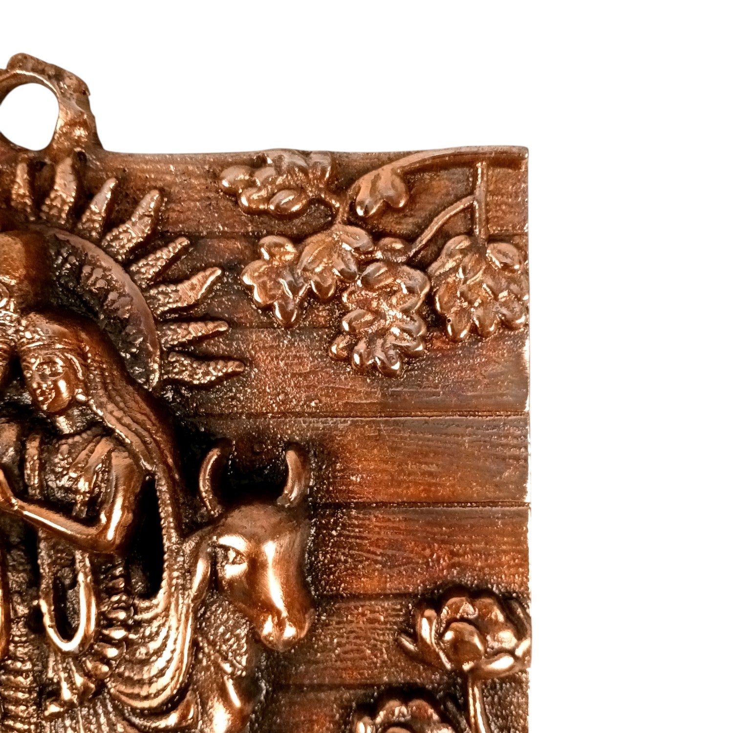 Radha Krishan Wall Hanging Showpiece | Idol for Home Decor | Spiritual Decoration Gift for Living Room, Bedroom & Festivals - 8 Inch - Apkamart 