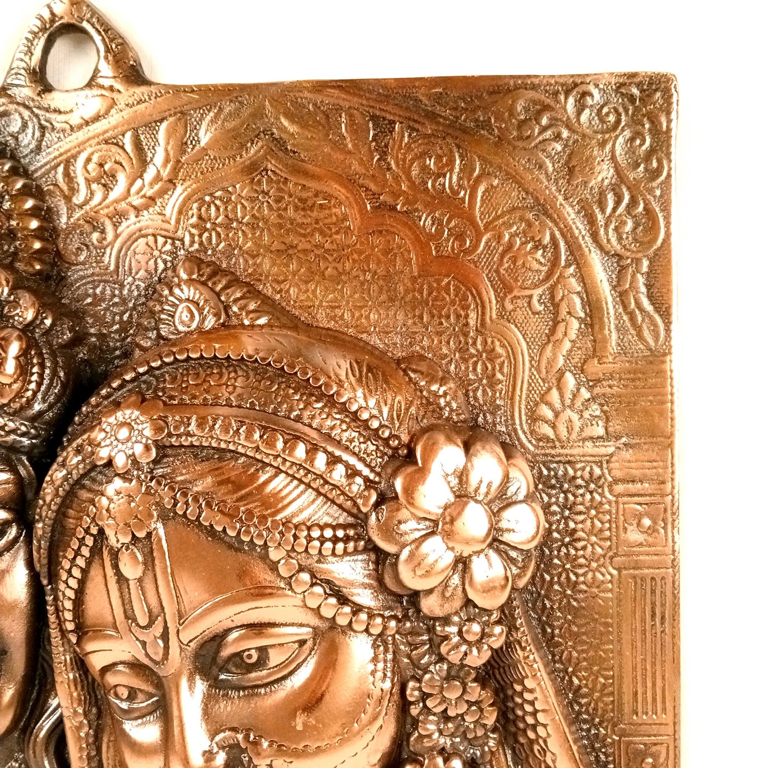 Radha Krishna Wall Hanging | Decorative Metal Wall Art Showpiece for Home Decoration | Lord Krishna Murti Wall Décor for Living Room, Bedroom, Mandir & Gifts - 17 Inch - Apkamart