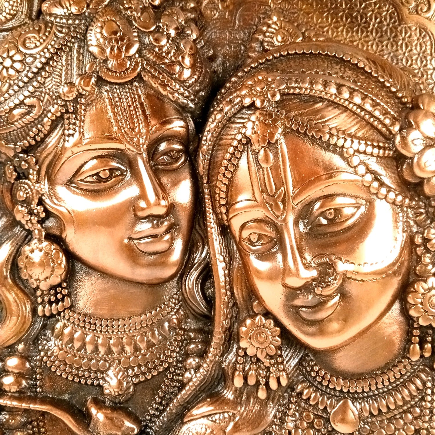 Radha Krishna Wall Hanging | Decorative Metal Wall Art Showpiece for Home Decoration | Lord Krishna Murti Wall Décor for Living Room, Bedroom, Mandir & Gifts - 17 Inch - Apkamart