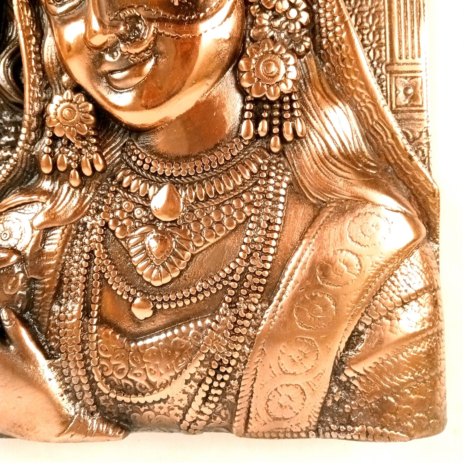 Radha Krishna Wall Hanging | Decorative Metal Wall Art Showpiece for Home Decoration | Lord Krishna Murti Wall Décor for Living Room, Bedroom, Mandir & Gifts - 17 Inch - Apkamart