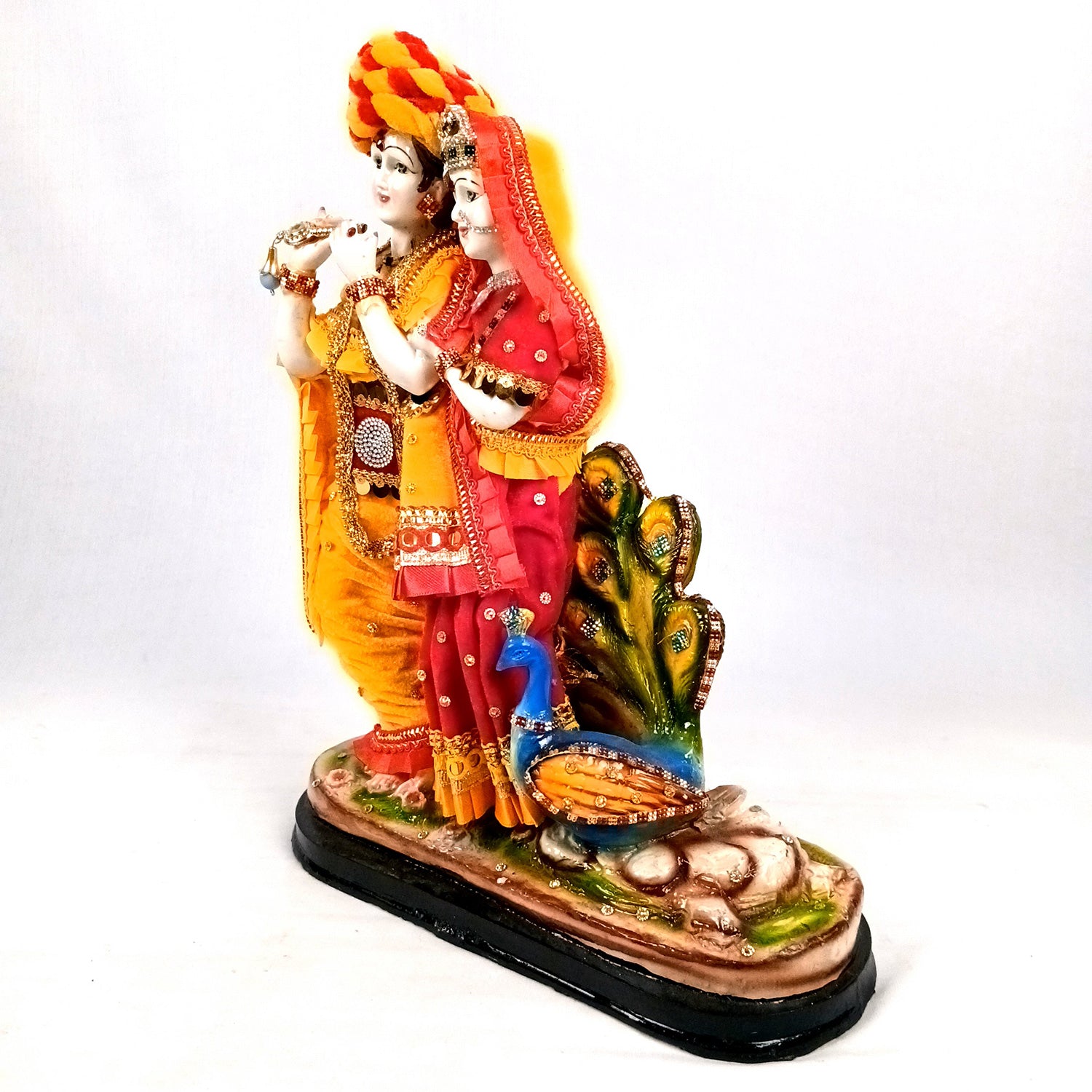 Radha Krishna Statue | Radha Krishna Idol Murti - for Gift, Home, Table, Living Room, Office, Puja Room Decoration - 15 Inch - Apkamart #Style_Design 1