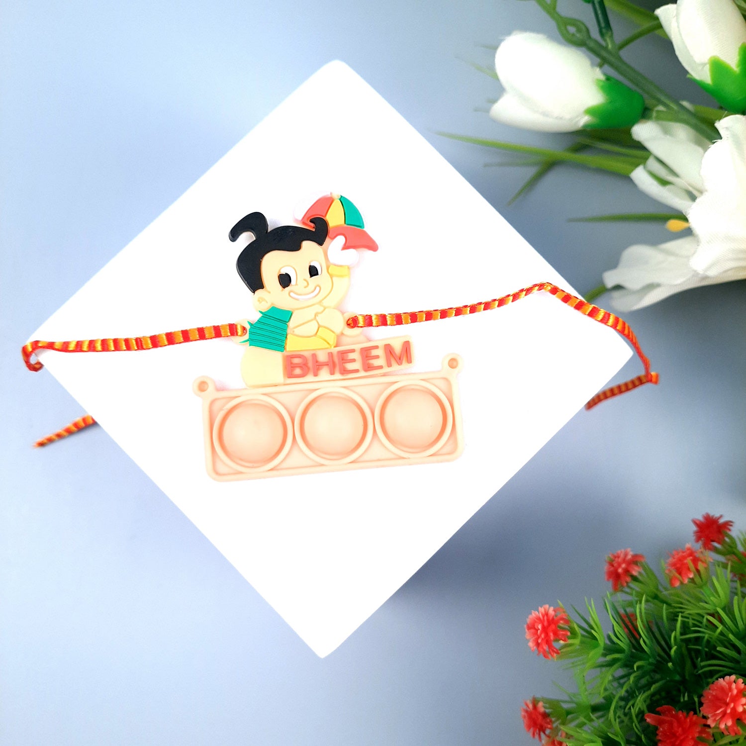 Rakhi Motu Patlu & Chota Bheem Design | Rakhi Combo for Kids & Children - Apkamart