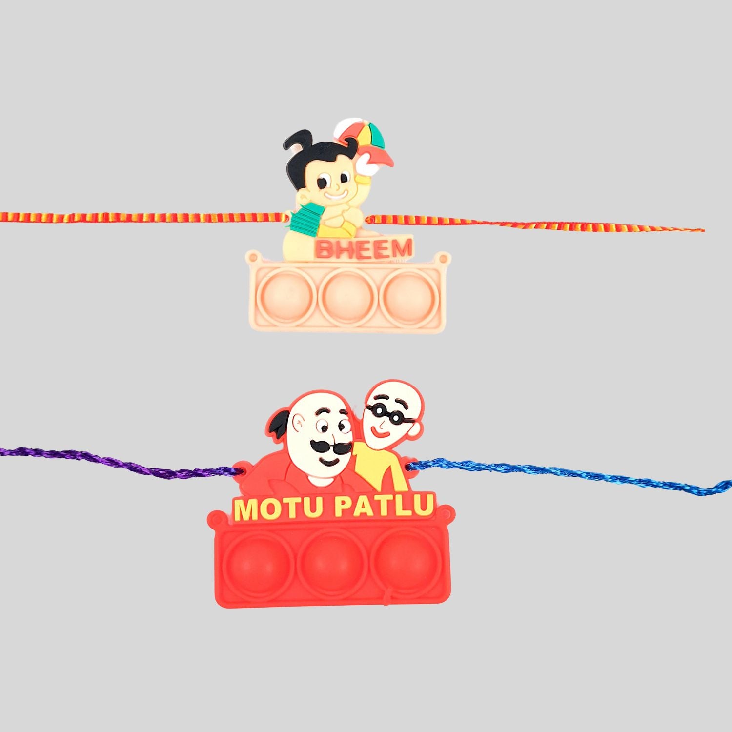 Rakhi Motu Patlu & Chota Bheem Design | Rakhi Combo for Kids & Children - Apkamart #Style_Pack of 2