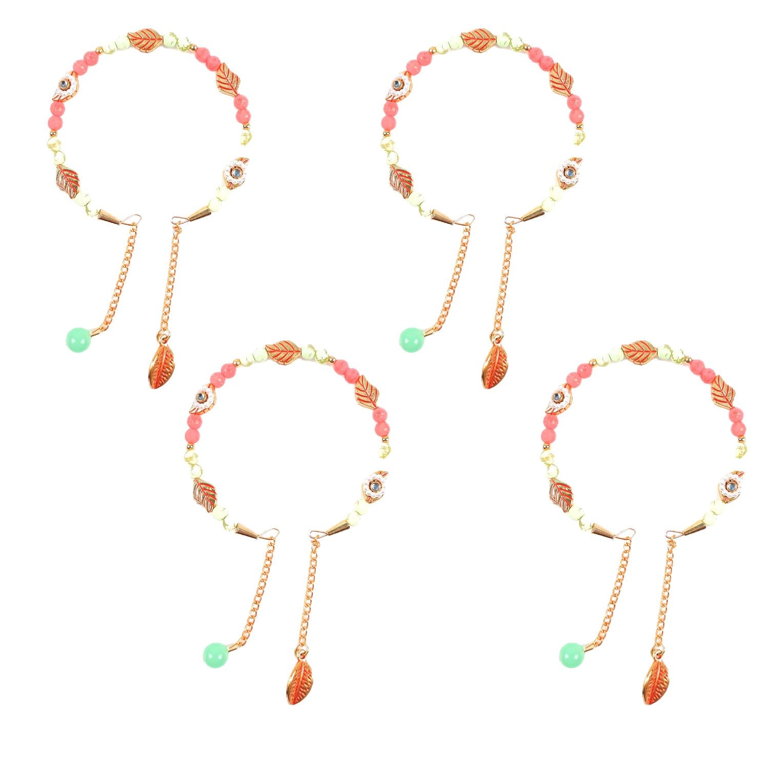 Rakhi Bracelet Designer | Chudi Rakhi Designer Combo for Bhabhi, Sister in Law - apkamart #Style_Pack of 4