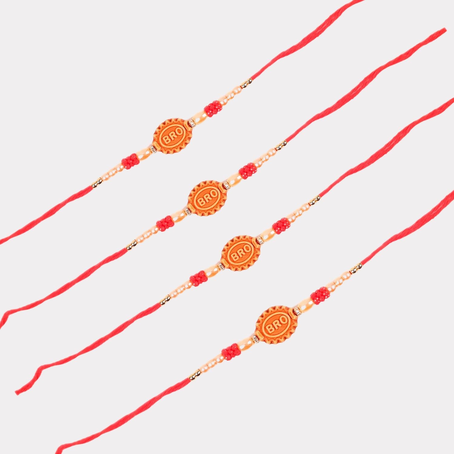 Rakhi - Bro Design | Rakhi Designer Combo for Bhaiya, Bhabhi, Bhai, Sister In Law & Kids | For Raksha Bandhan - apkamart #Style_Pack of 4