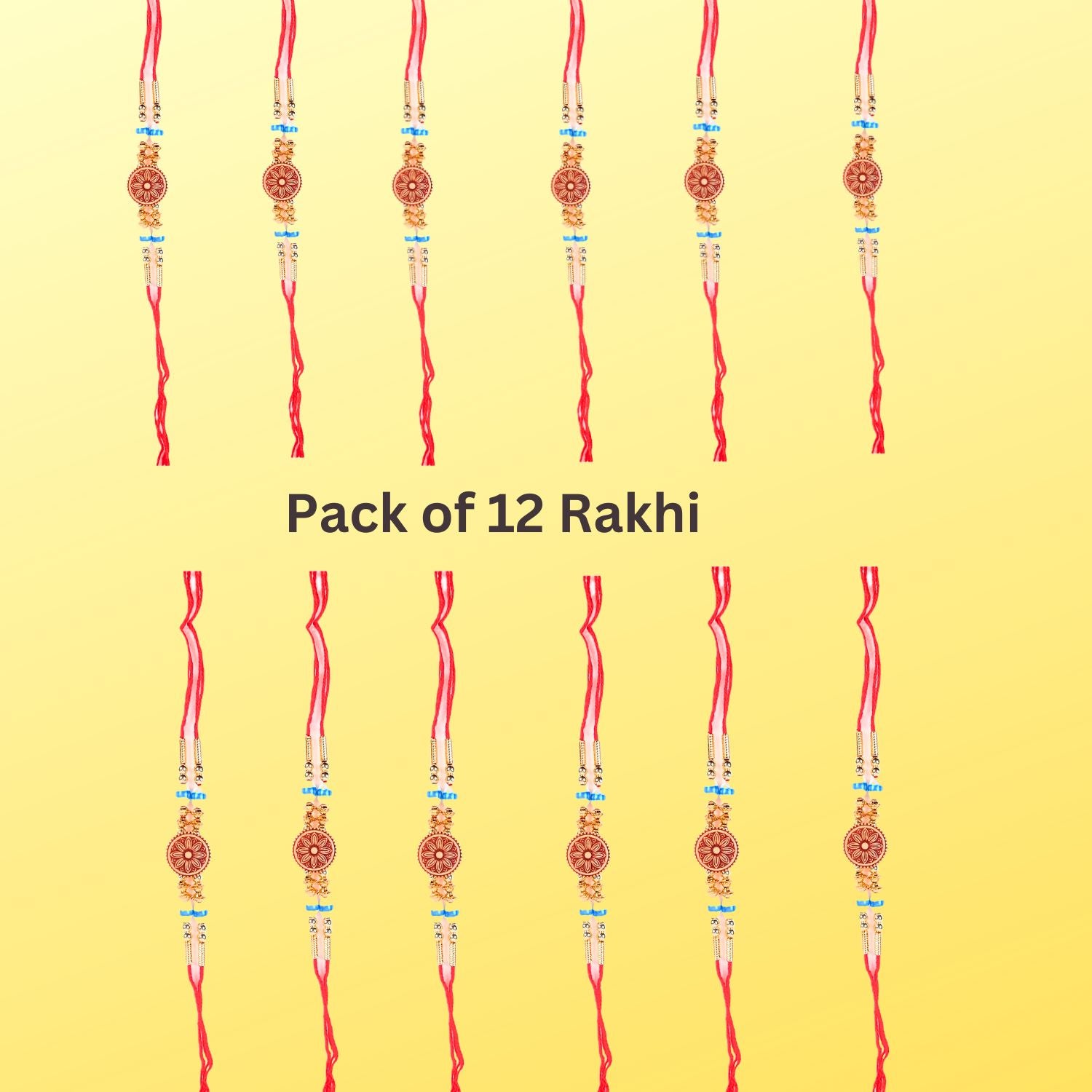 Rakhi Designer | Stylish Rakhi Combo for Bhaiya, Bhabhi, Brother, Bhai | For Raksha Bandhan - apkamart #style_Pack of 12