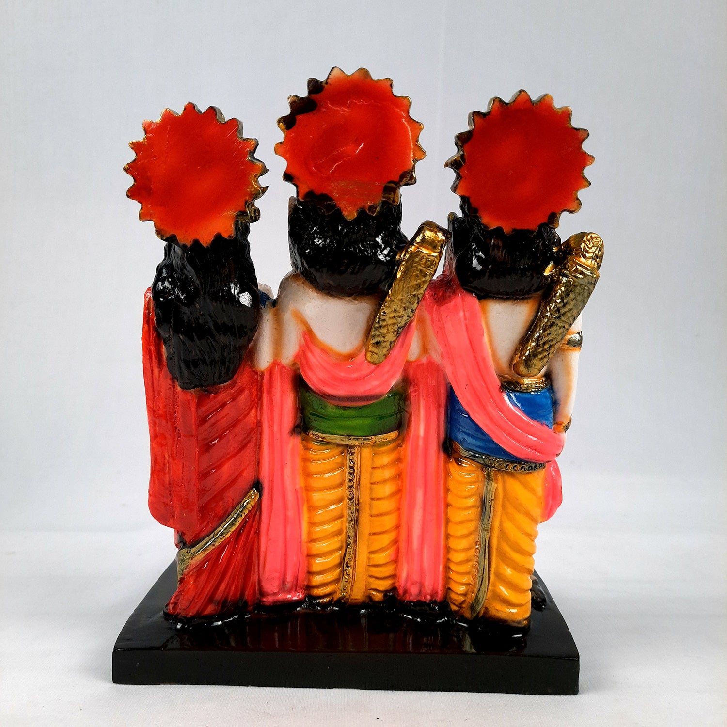 Ram Darbar with Ram, Laxman, Sita and Hanuman Idol Statue | Shree Ram Parivar Murti - For Pooja Room, Home, Temple, Puja, Decor & Gifts - 8 Inch - Apkamart #Style_Design 1