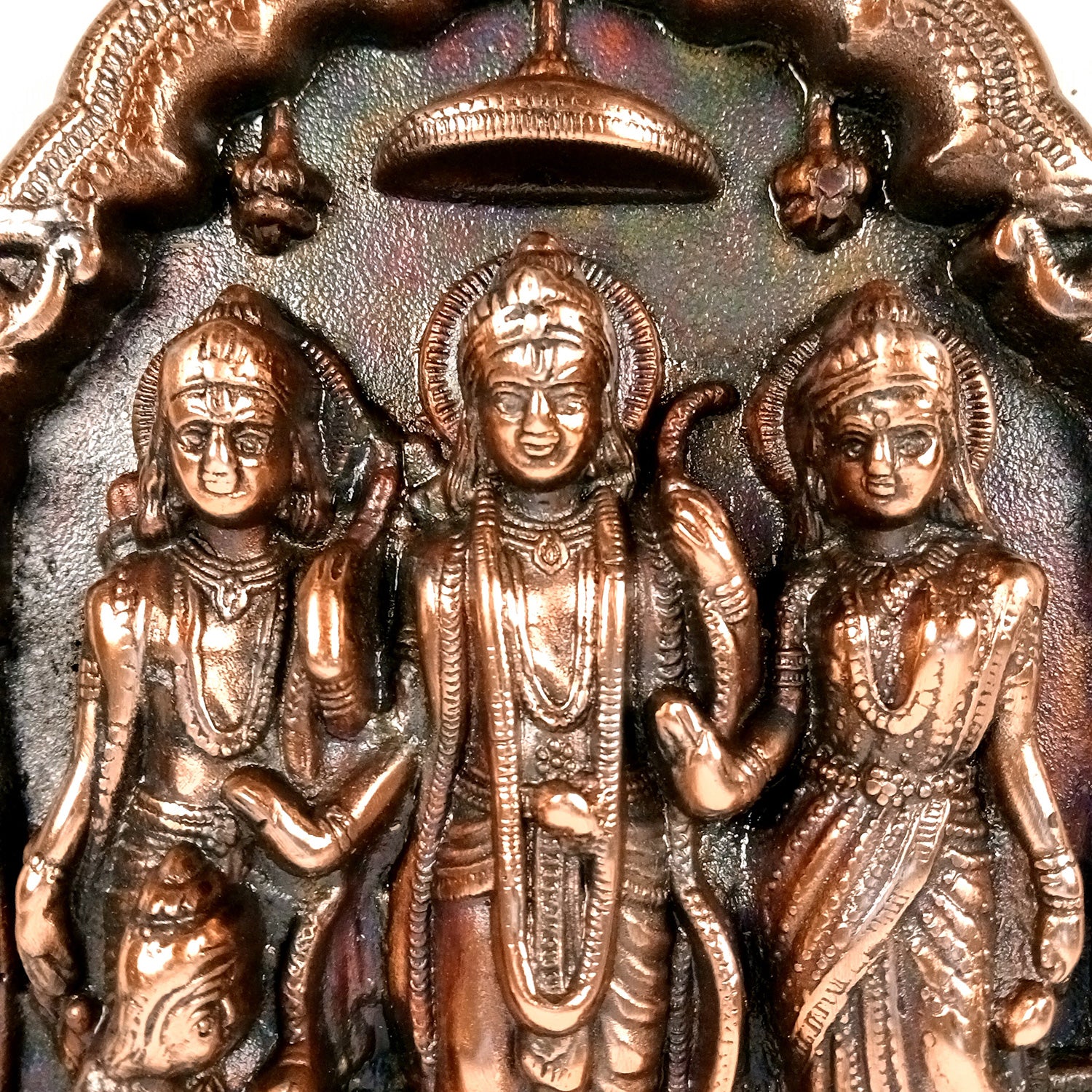 Ram Darbar Wall Hanging | Shri Ram, Sita, Laxman With Hanuman Wall Idol - for Puja Room, Home, Office & Gifts - 11 Inch - Apkamart