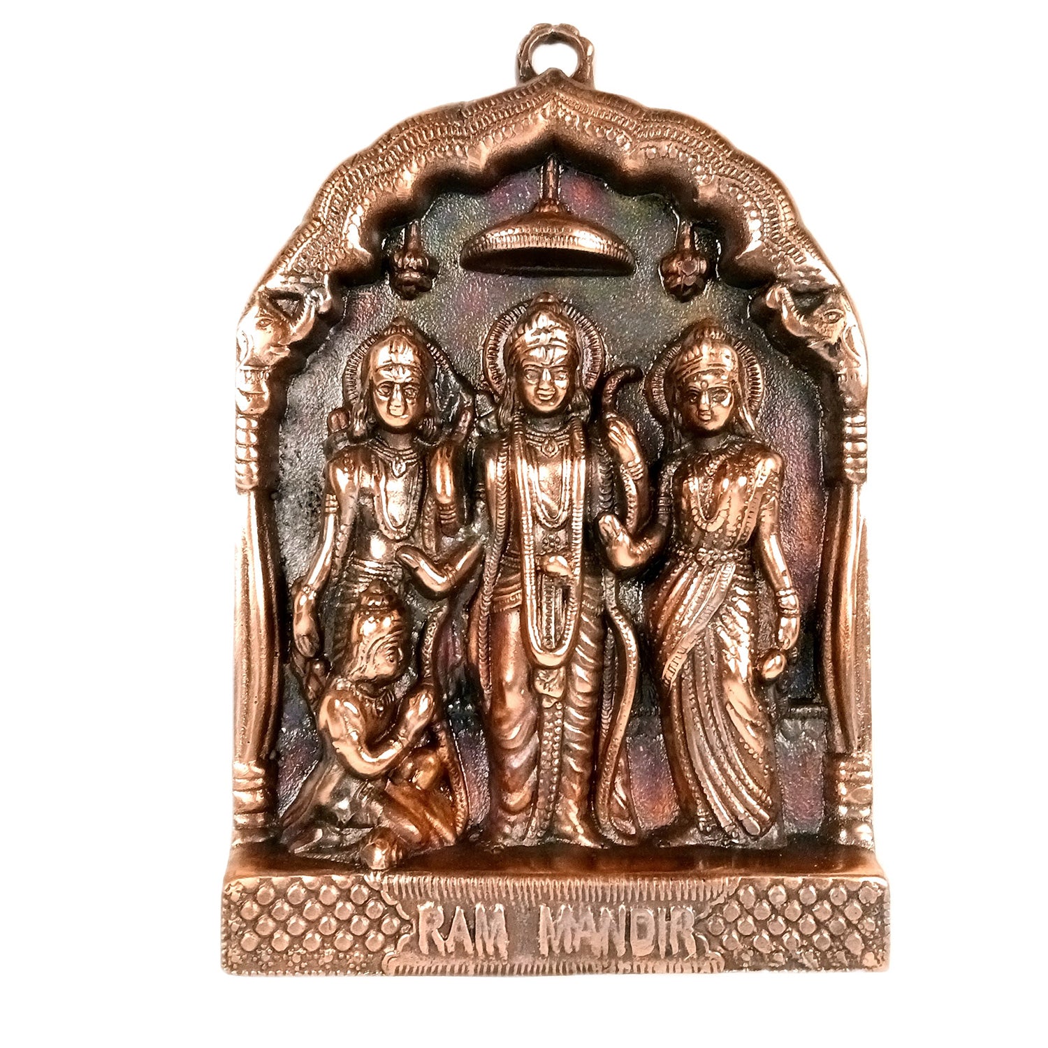 Ram Darbar Wall Hanging | Shri Ram, Sita, Laxman With Hanuman Wall Idol - for Puja Room, Home, Office & Gifts - 11 Inch - Apkamart