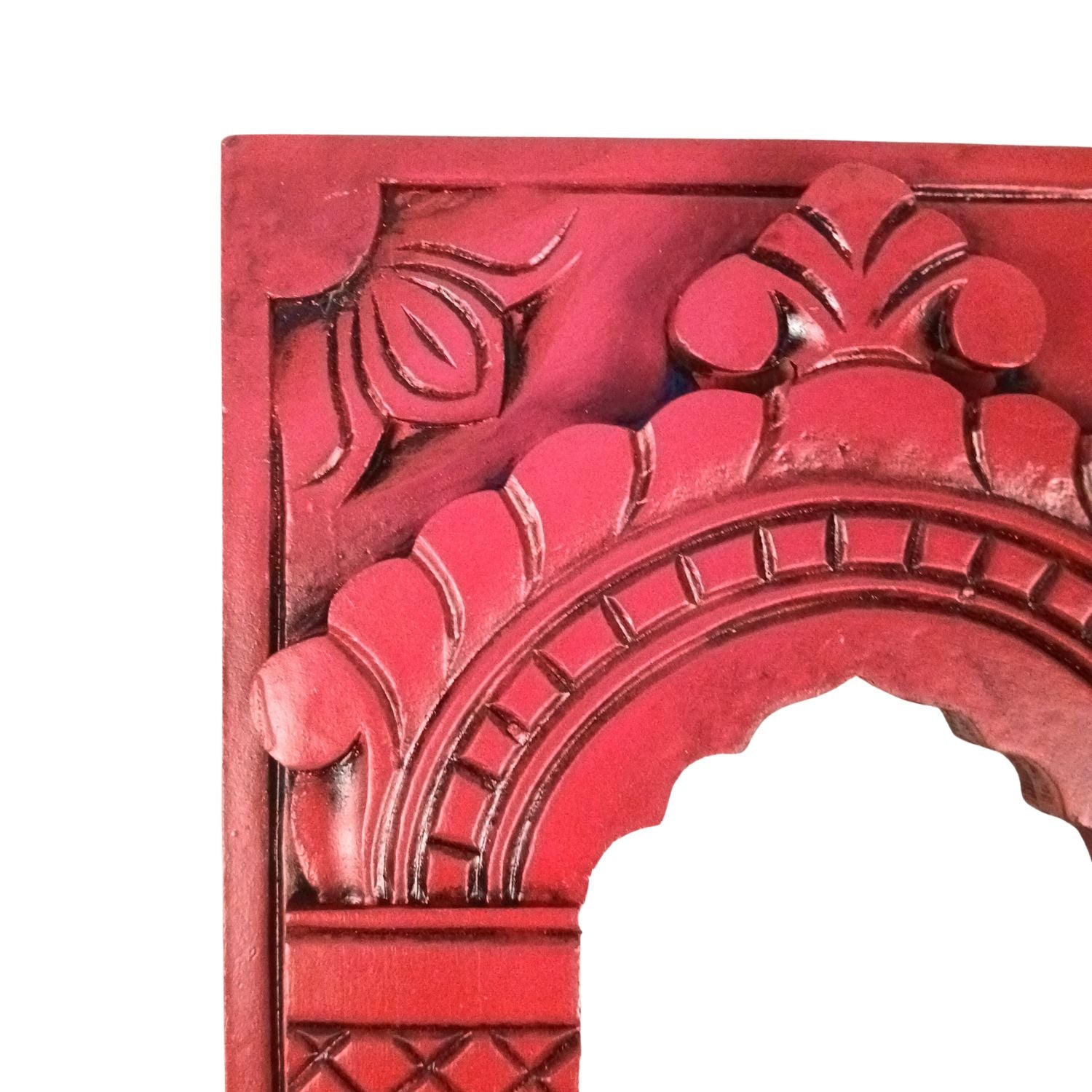 Wooden Jharokha Frame | Rajasthani Wall Decor - 11 inch-Apkamart