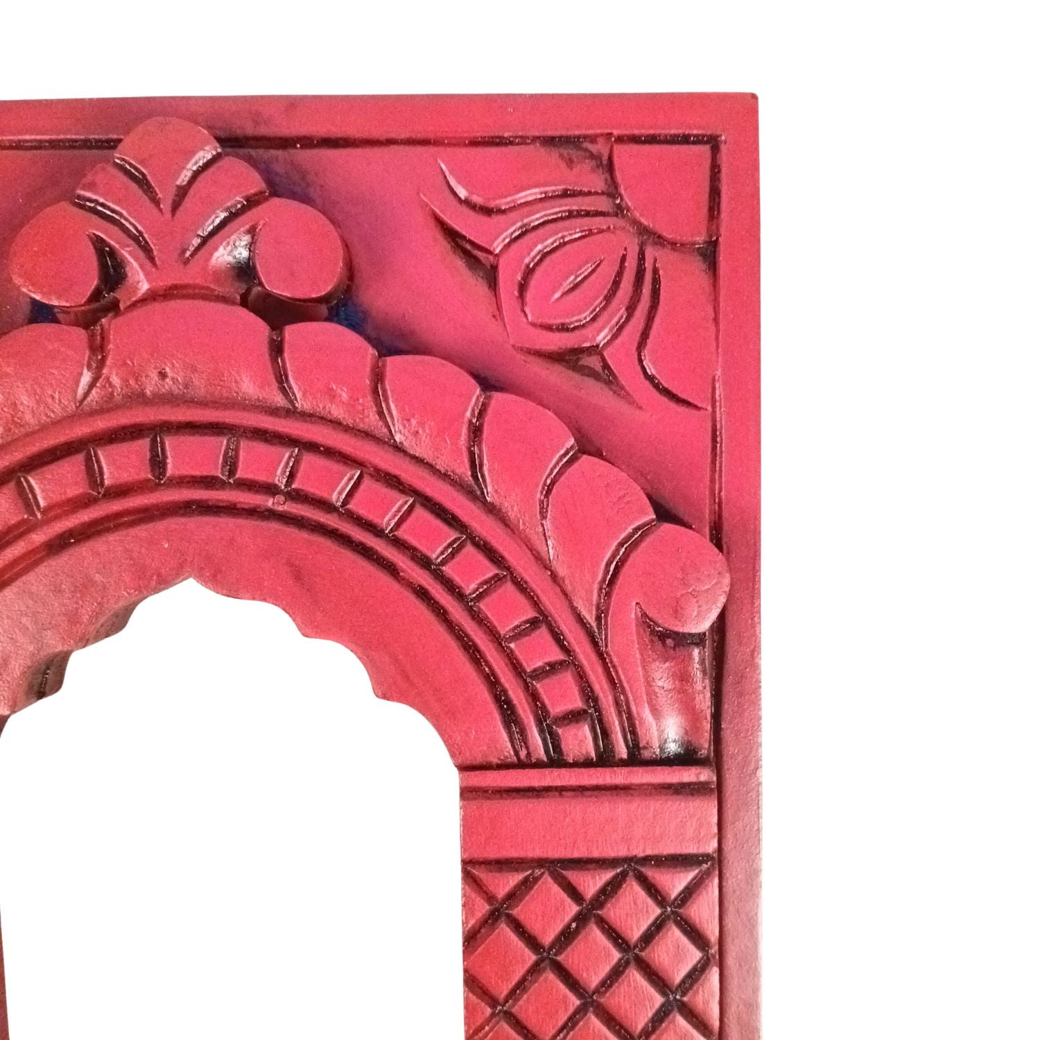 Wooden Jharokha Frame | Rajasthani Wall Decor - 11 inch-Apkamart