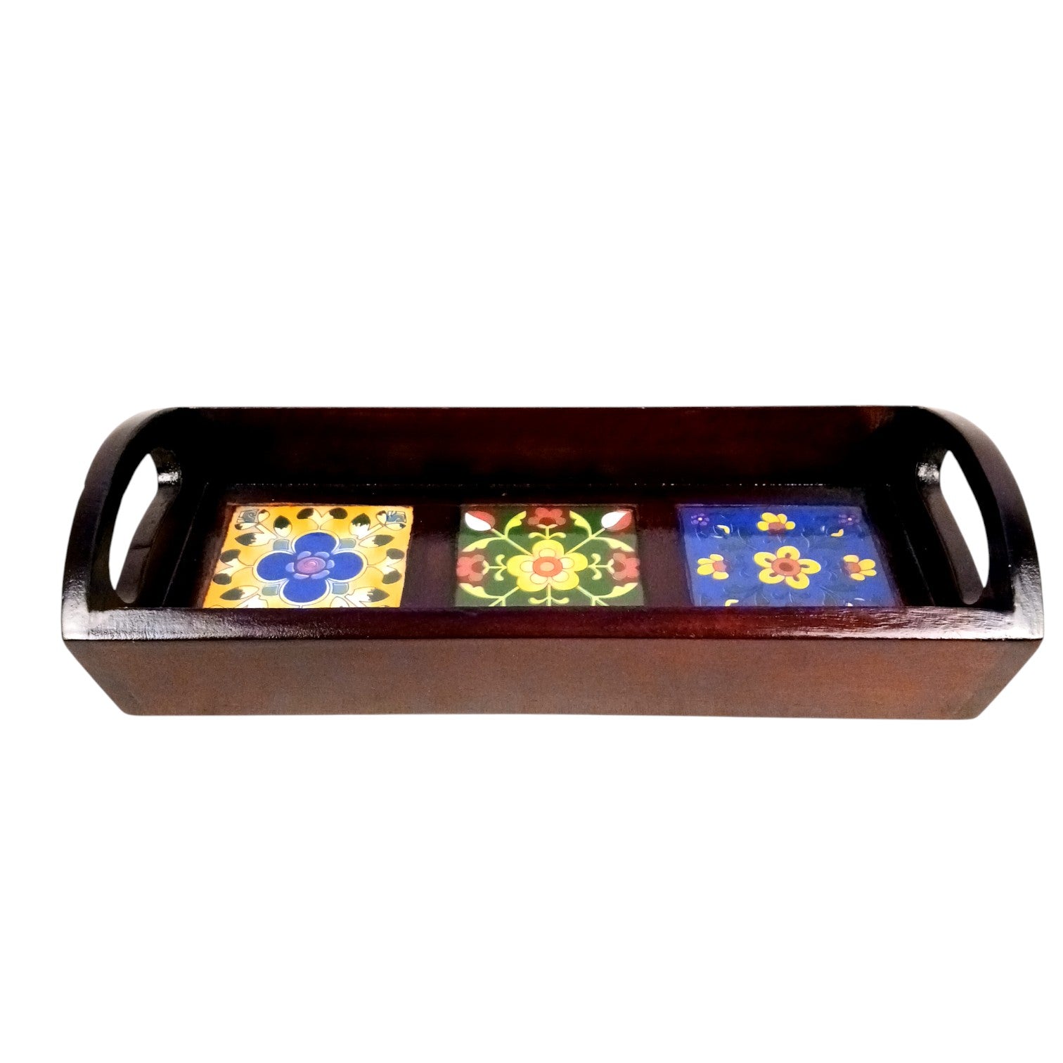 Serving Tray | Multipurpose Decorative Wooden Tray – Tea, Snacks, Breakfast & Table Decor – Durable & Stylish Home Utility Tray for Kitchen & Gifting - 12 Inch - Apkamart