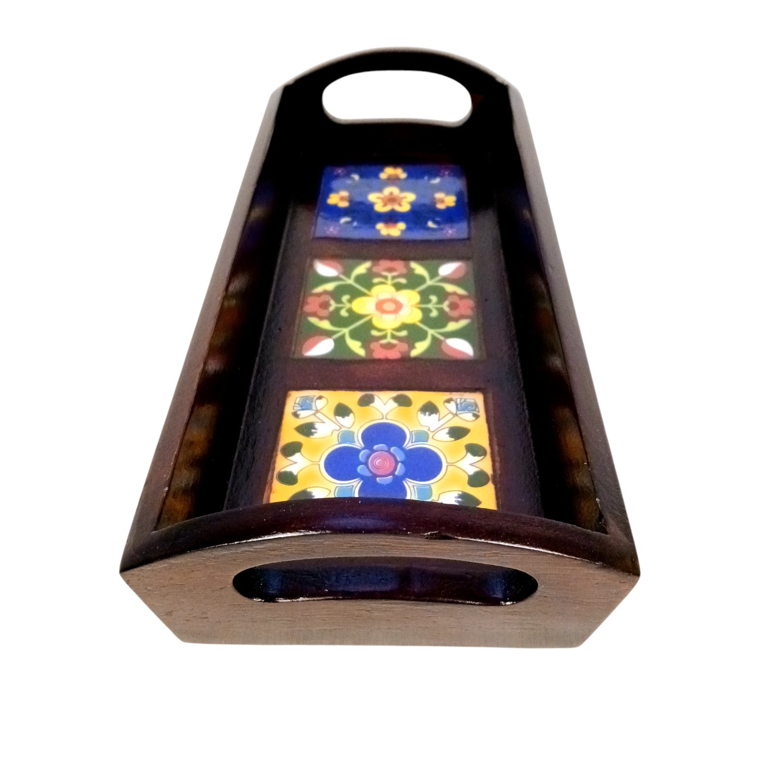 Serving Tray | Multipurpose Decorative Wooden Tray – Tea, Snacks, Breakfast & Table Decor – Durable & Stylish Home Utility Tray for Kitchen & Gifting - 12 Inch - Apkamart