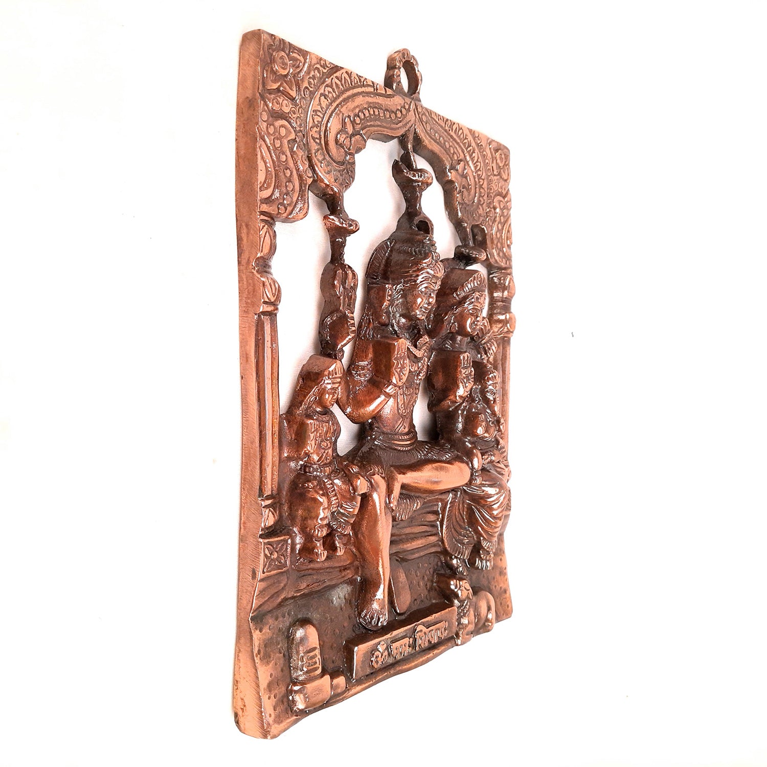 Shiv Parvati Ganesh & Kartikeya Wall Hanging | Shiv Parivar Wall Idol Statue - for Home, Puja Room, Table Decor, Living Room, Office & Gift - Apkamart