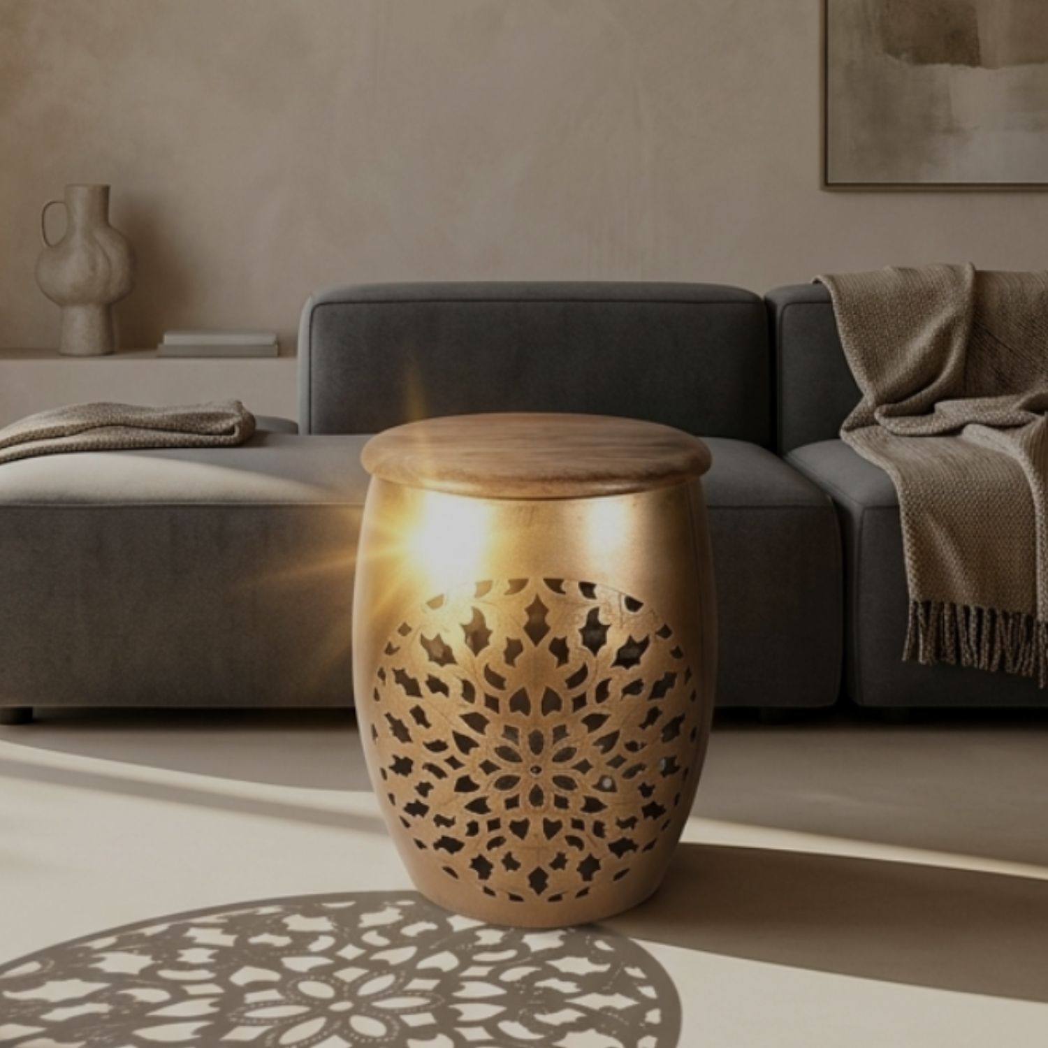 Side Table Stool for Home – 17 Inch