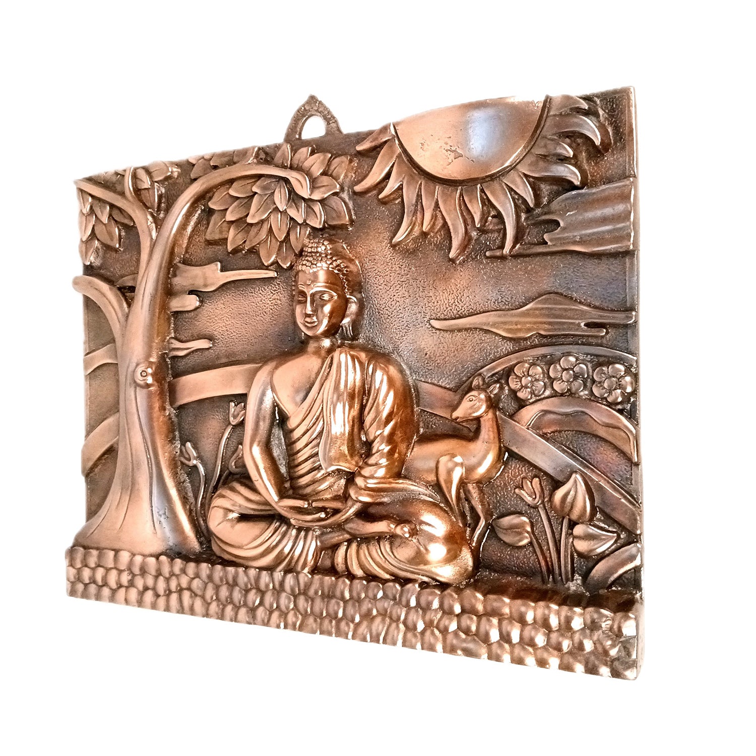 Lord Buddha Wall Hanging - Meditating Design | Bhagwan Buddha Wall Decor - for Home, Gifts & Office Decor | Spiritual Decor - 17 Inch - Apkamart
