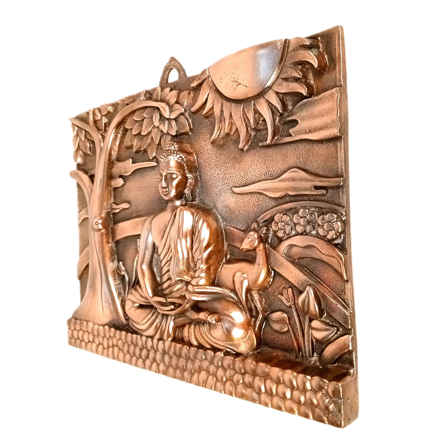 Lord Buddha Wall Hanging - Meditating Design | Bhagwan Buddha Wall Decor - for Home, Gifts & Office Decor | Spiritual Decor - 17 Inch - Apkamart