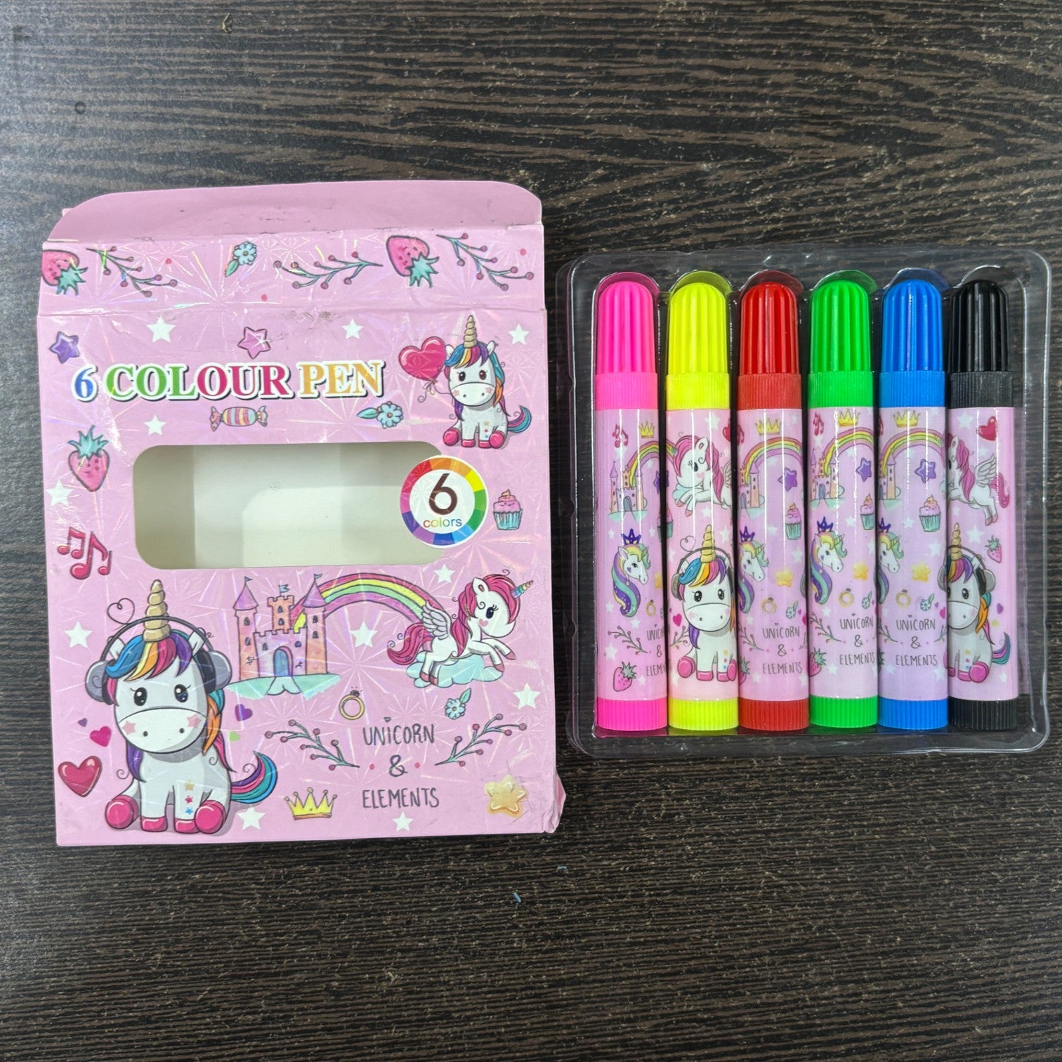 Mini Sketch Pen | Coloring Pen Set for Kids, School, Drawing, Art & Craft, Birthday Return Gifts, Students Stationery – 6 Multicolor Mini Sketch Pens in Each Pack