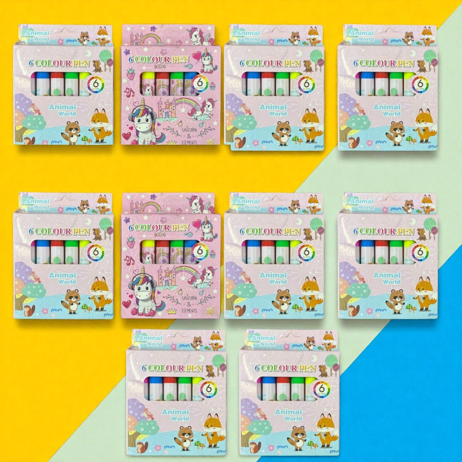 Mini Sketch Pen | Coloring Pen Set for Kids, School, Drawing, Art & Craft, Birthday Return Gifts, Students Stationery – 6 Multicolor Mini Sketch Pens in Each Pack - Apkamart #Style_Pack Of 10