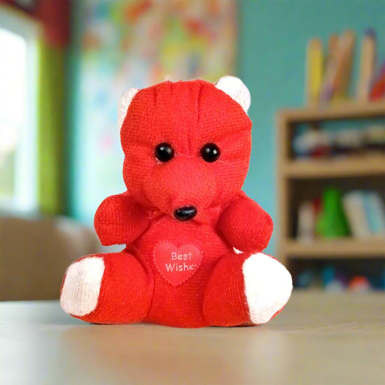 Teddy Bear Soft Toy | Small Plush Toys | Cute Stuffed Animal for Car Dashboard - for Kids, Babies, Boys, Girls, Friends, Gifts, Birthday, Friendship Day (Red) - Apkamart #Style_Design 1