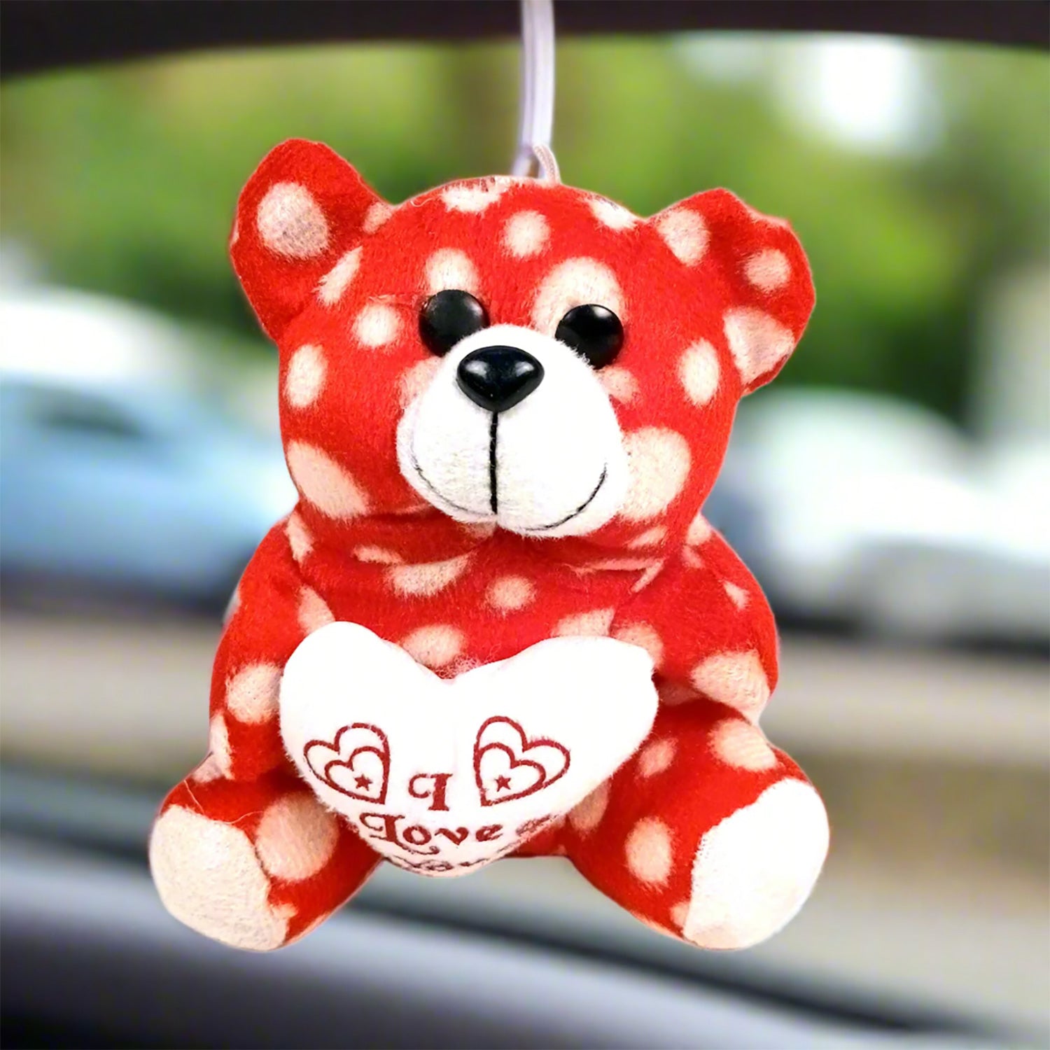 Teddy Bear Soft Toy | Hanging Plush Toys | Cute Stuffed Animal for Car Dashboard - for Kids, Babies, Boys, Girls, Friends, Gifts, Birthday, Friendship Day (Red) - Apkamart #Colour_Red