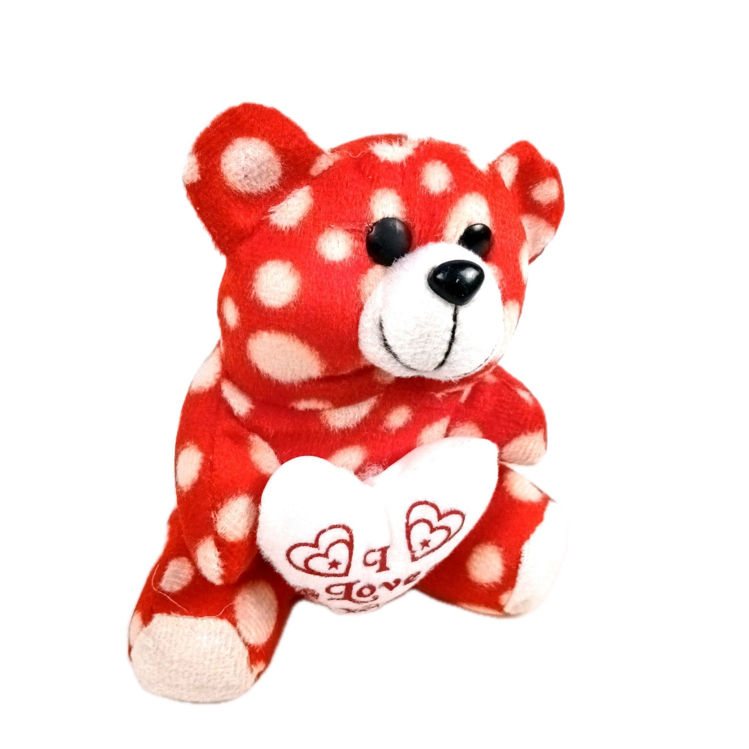 Teddy Bear Soft Toy | Hanging Plush Toys | Cute Stuffed Animal for Car Dashboard - for Kids, Babies, Boys, Girls, Friends, Gifts, Birthday, Friendship Day (Red) - Apkamart