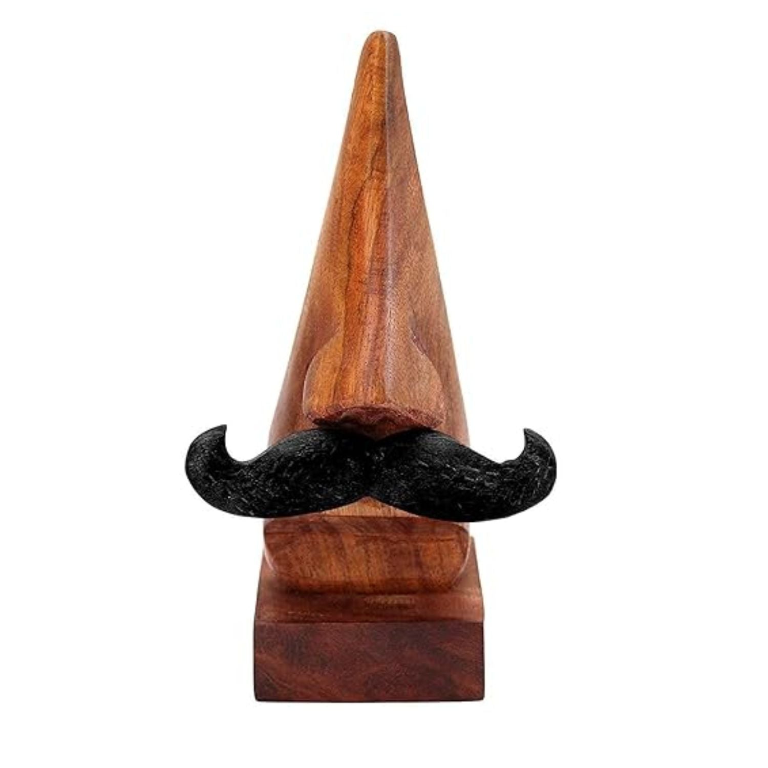 Wooden Nose Shaped Spectacle Holder | Specs Stand | Glasses Stands - For Home, Desktop, Table, Office Decor, Organization & Gifts - 6 Inch - Apkamart