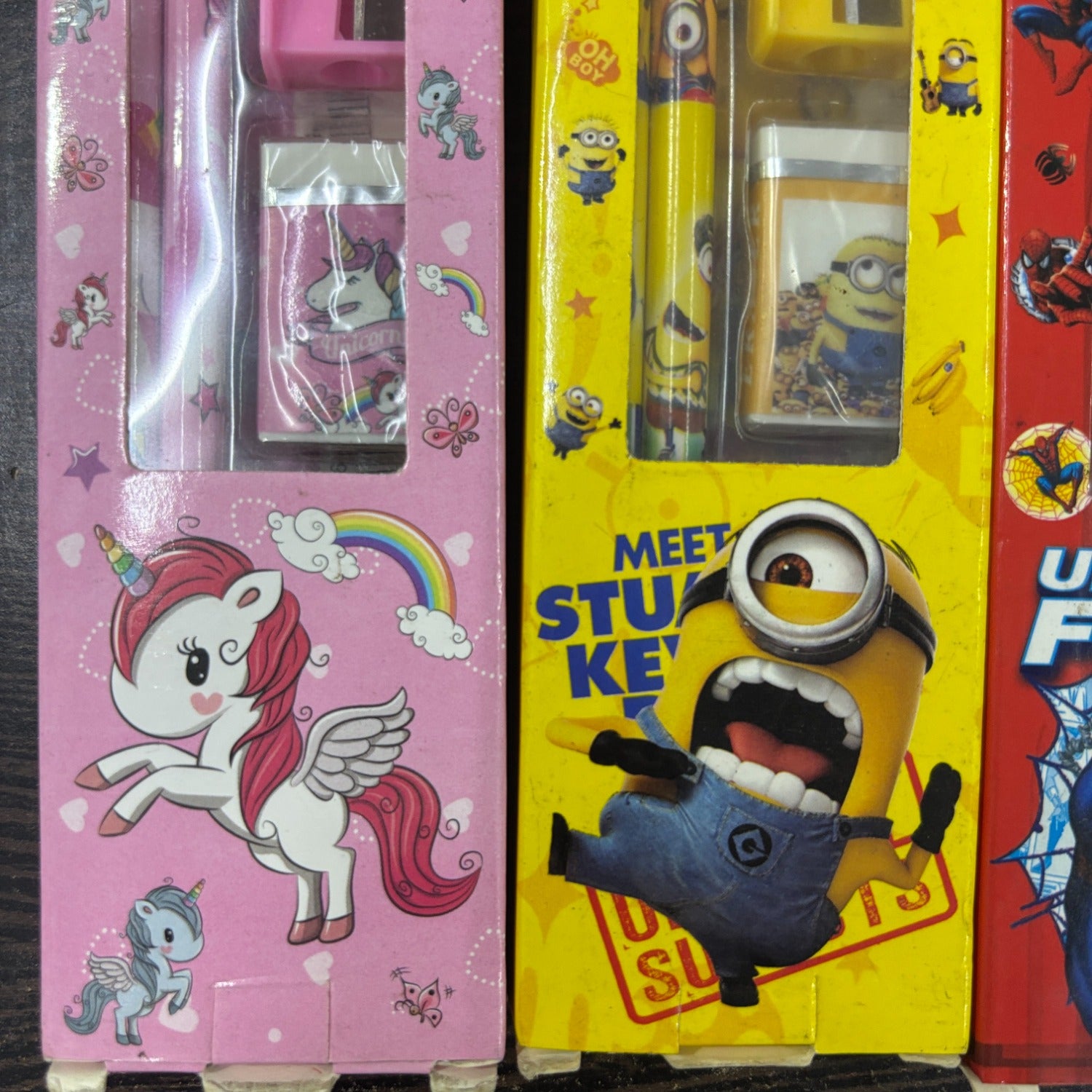 Cartoon Design Stationary Kit for Kids & Students | Complete School Stationary Kit with Pencil, Eraser, Sharpener & Study Essentials