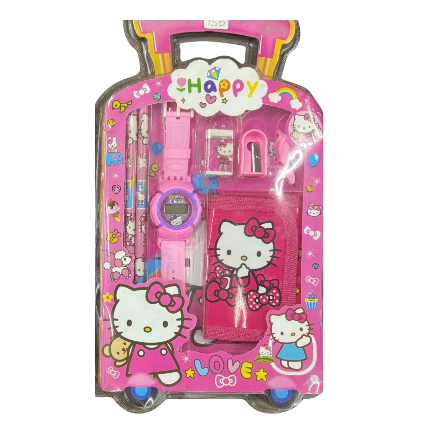 Cartoon Design Stationary Kit for Kids & Students | Complete School Stationary Kit with Pencil, Eraser, Diary, Watch & Study Essentials - Apkamart #Style_Pack Of 1