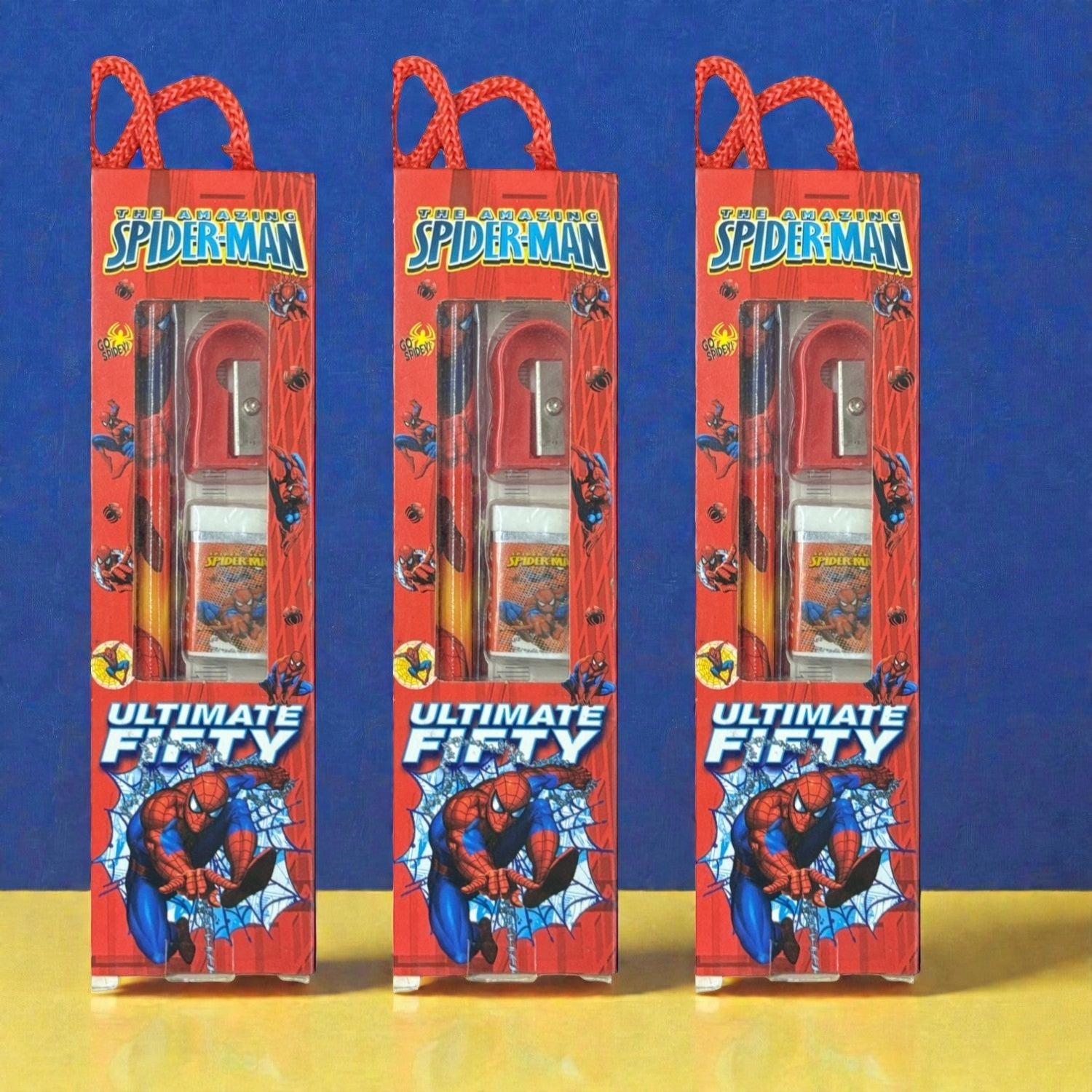 Cartoon Design Stationary Kit for Kids & Students | Complete School Stationary Kit with Pencil, Eraser, Sharpener & Study Essentials - Apkamart #Style_Pack Of 3