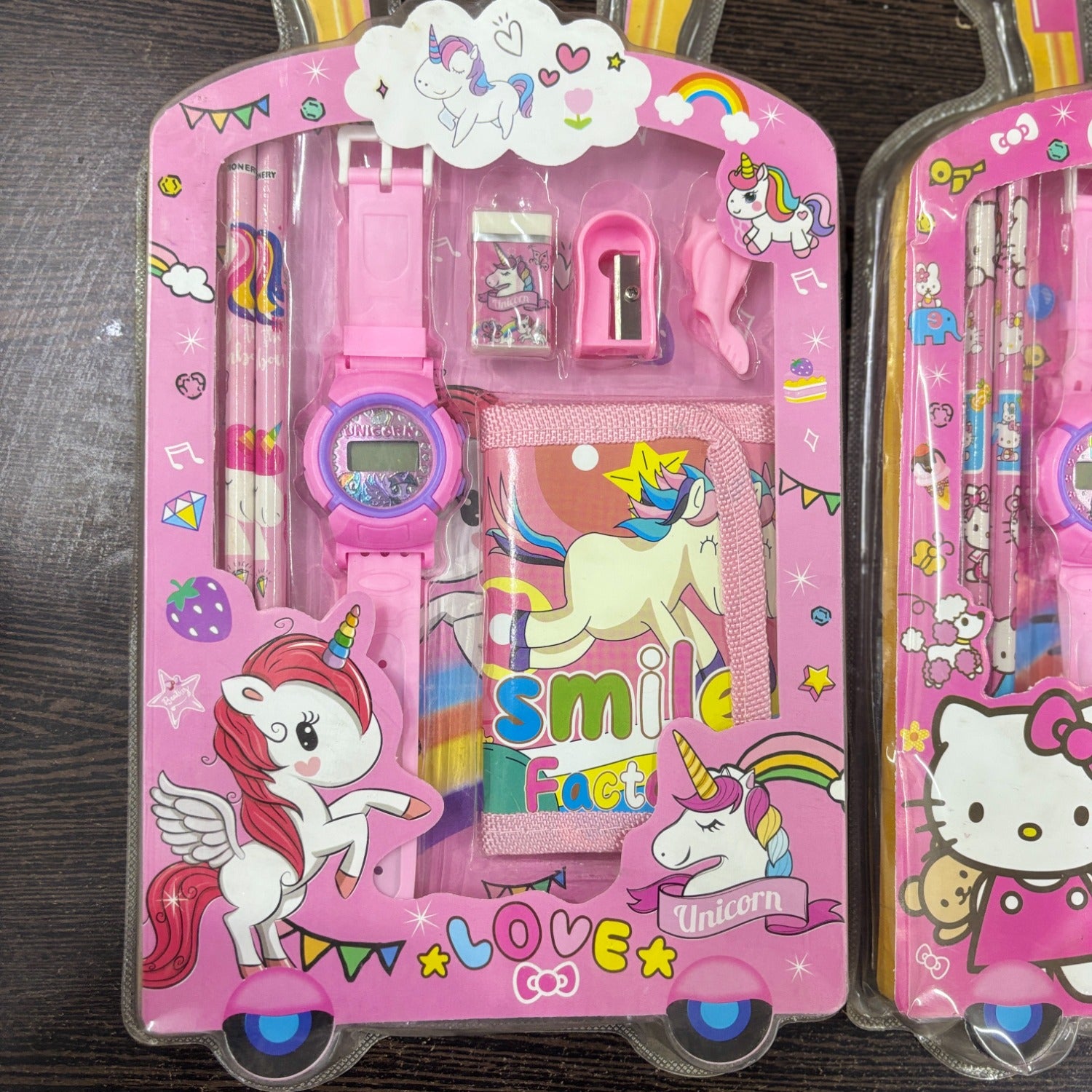 Cartoon Design Stationary Kit for Kids & Students | Complete School Stationary Kit with Pencil, Eraser, Diary, Watch & Study Essentials