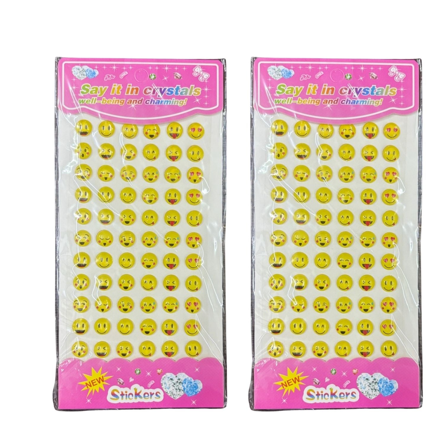 3D Sticker Pack for Kids | Fun Smile & Flower Design 3D Sticker Set for Craft DIY Scrapbooking School Project & Art Activities - Apkamart #Style_Pack Of 2