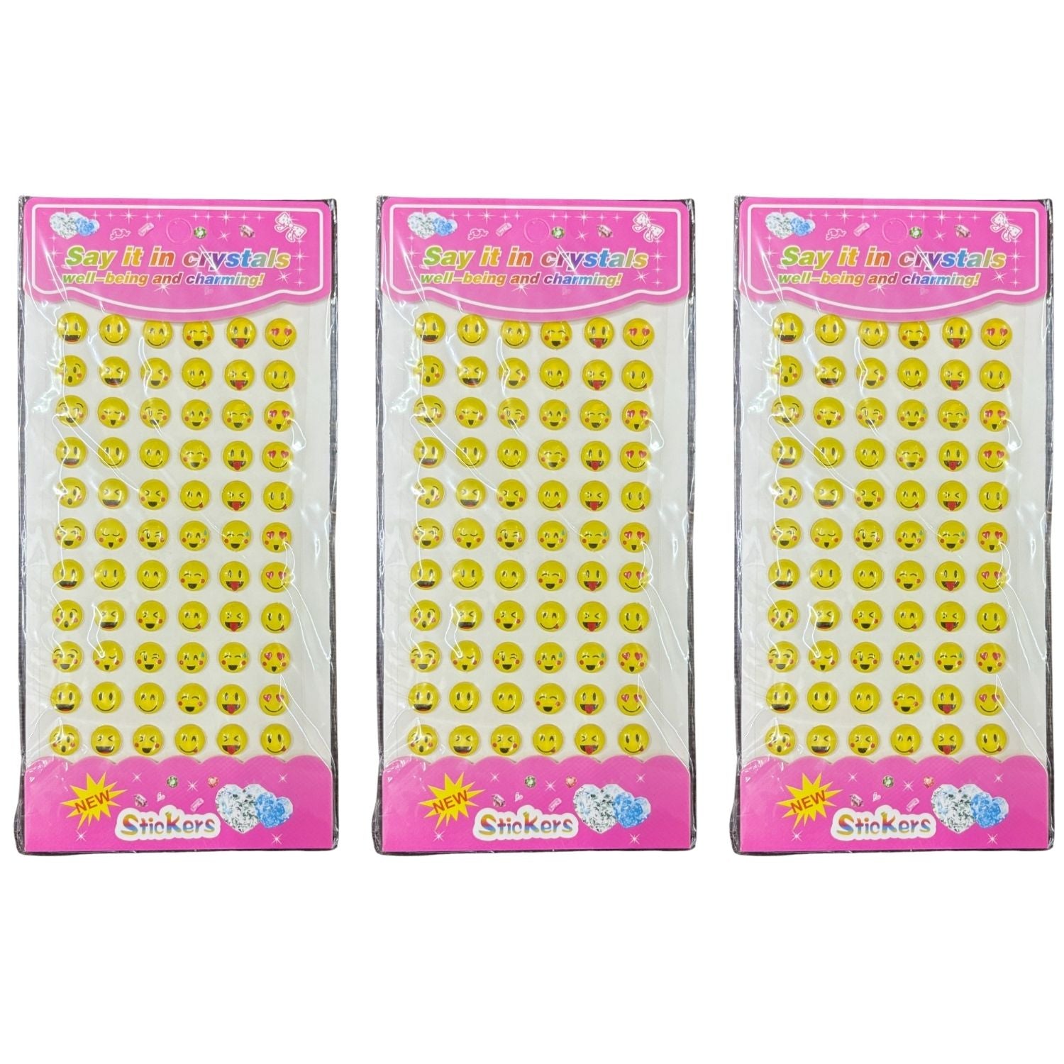 3D Sticker Pack for Kids | Fun Smile & Flower Design 3D Sticker Set for Craft DIY Scrapbooking School Project & Art Activities - Apkamart #Style_Pack Of 3