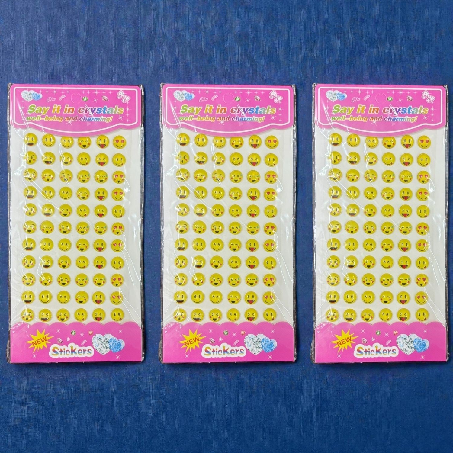 3D Sticker Pack for Kids | Fun Smile & Flower Design 3D Sticker Set for Craft DIY Scrapbooking School Project & Art Activities - Apkamart #Style_Pack Of 3