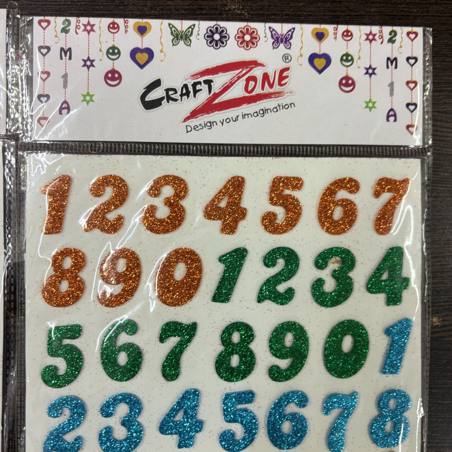 Glitter Sticker Set with Alphabet & Numbers Design | Glitter Foam Sheet Sticker | Self Adhesive Glitter Stickers for Kids Craft DIY Projects Scrapbooking School Use