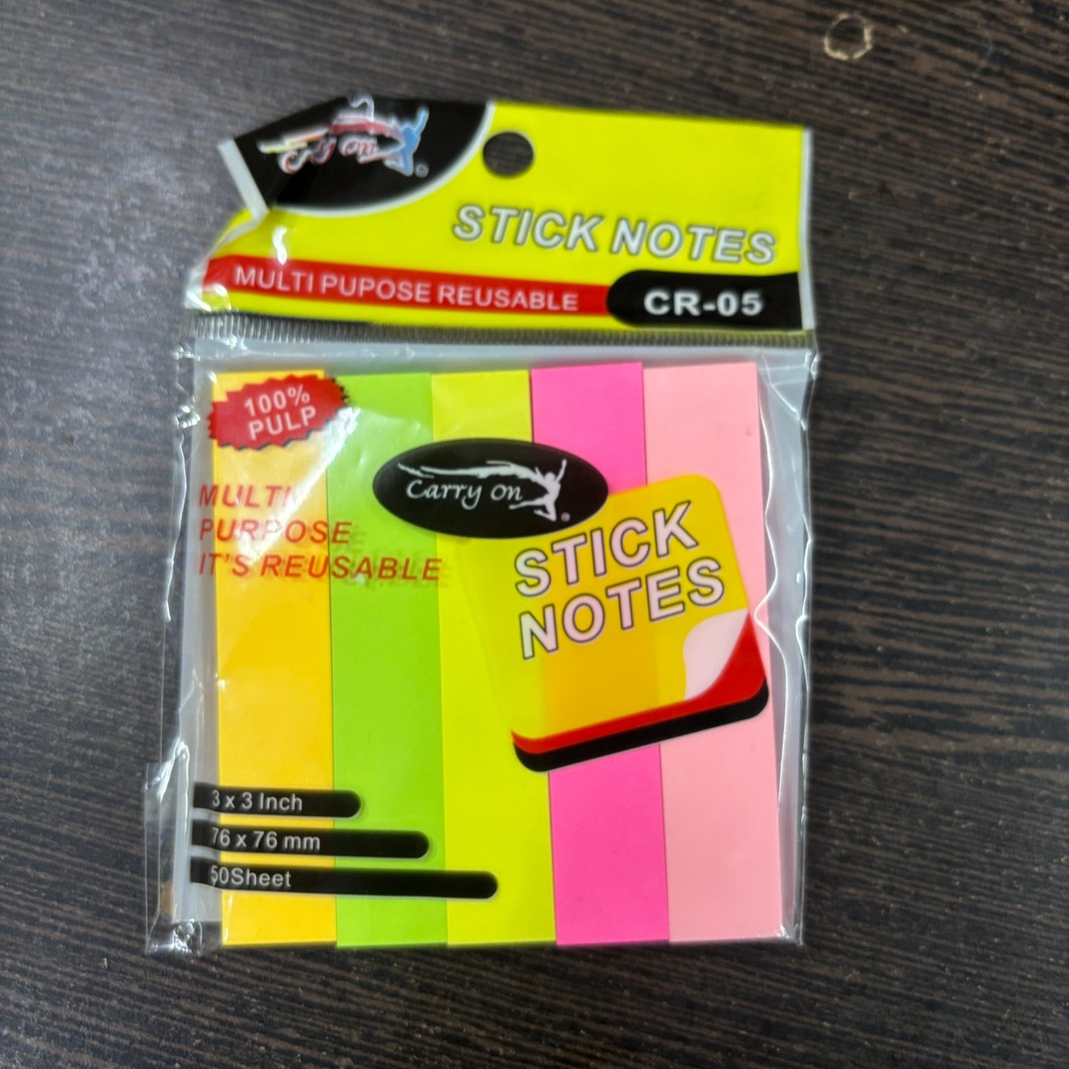 Sticky Notes| Small Removable Sticky Note Pad for Office & Study | Sticky Notes for Book Tabs & Sticker Notes Paper Organiser Multicolor Memo Pads