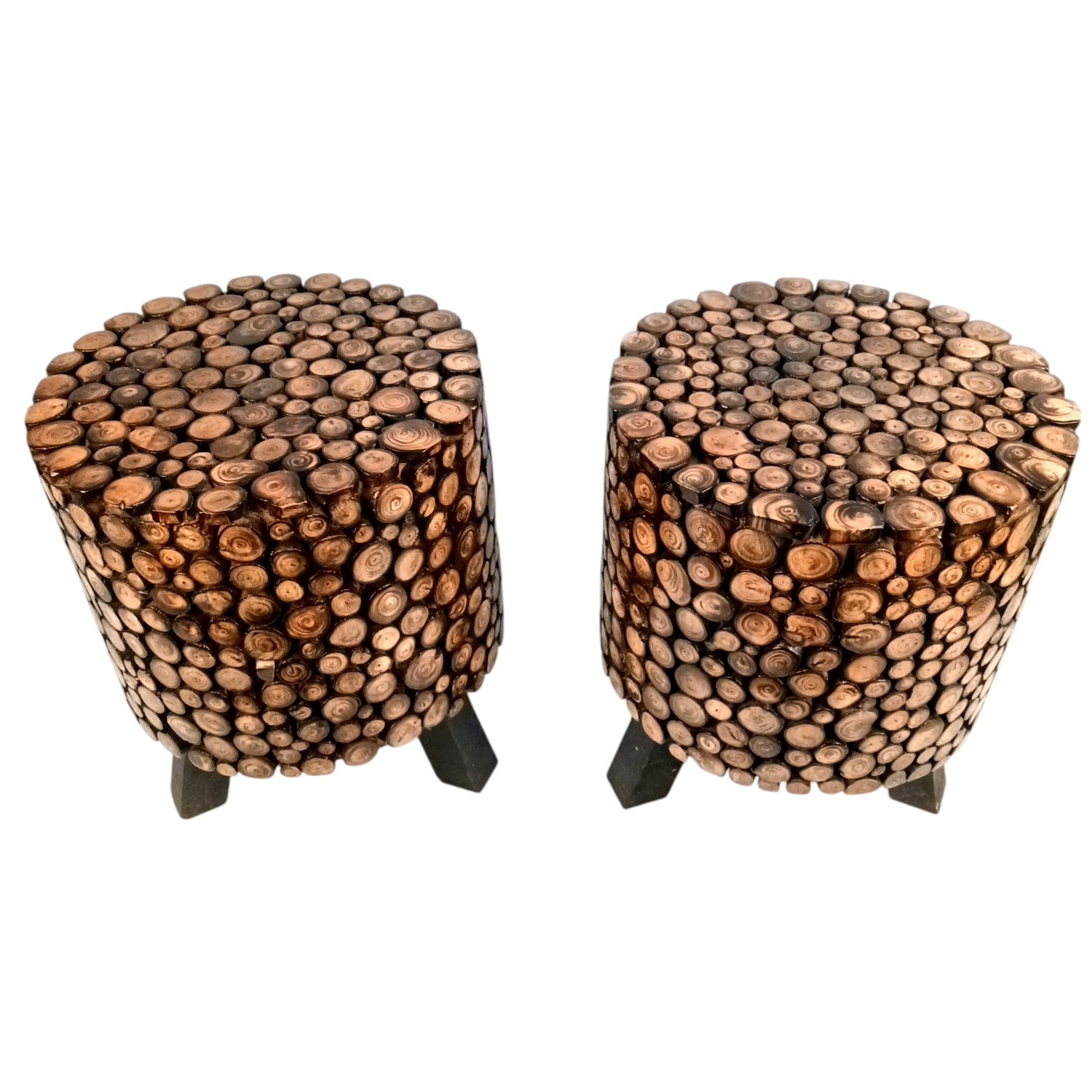 Wooden Stool Side Table | Handicraft End Table | Bed Side Table - For Living room, Sitting, Home Decor, Sofa Corner & Gifts - 15 Inch - Apkamart