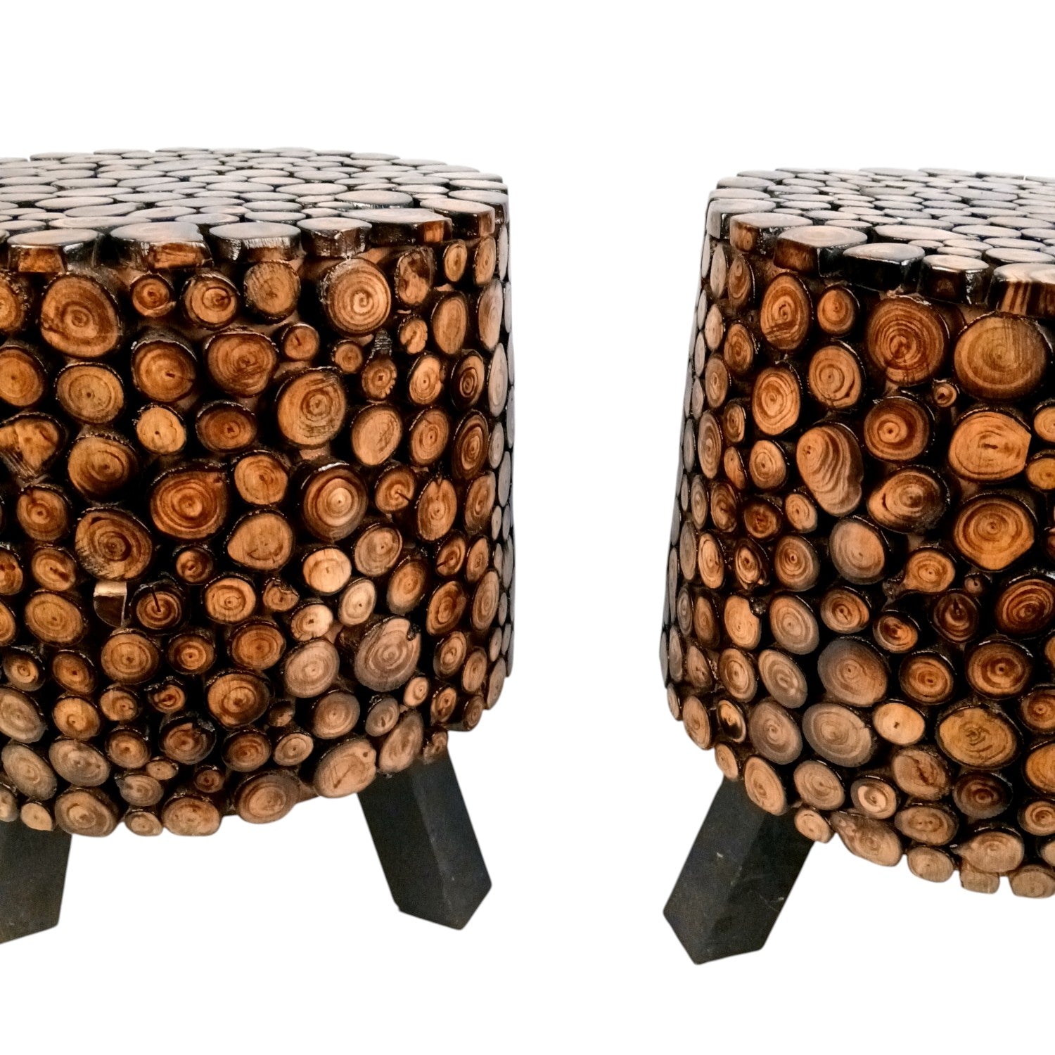 Wooden Stool Side Table | Handicraft End Table | Bed Side Table - For Living room, Sitting, Home Decor, Sofa Corner & Gifts - 15 Inch - Apkamart