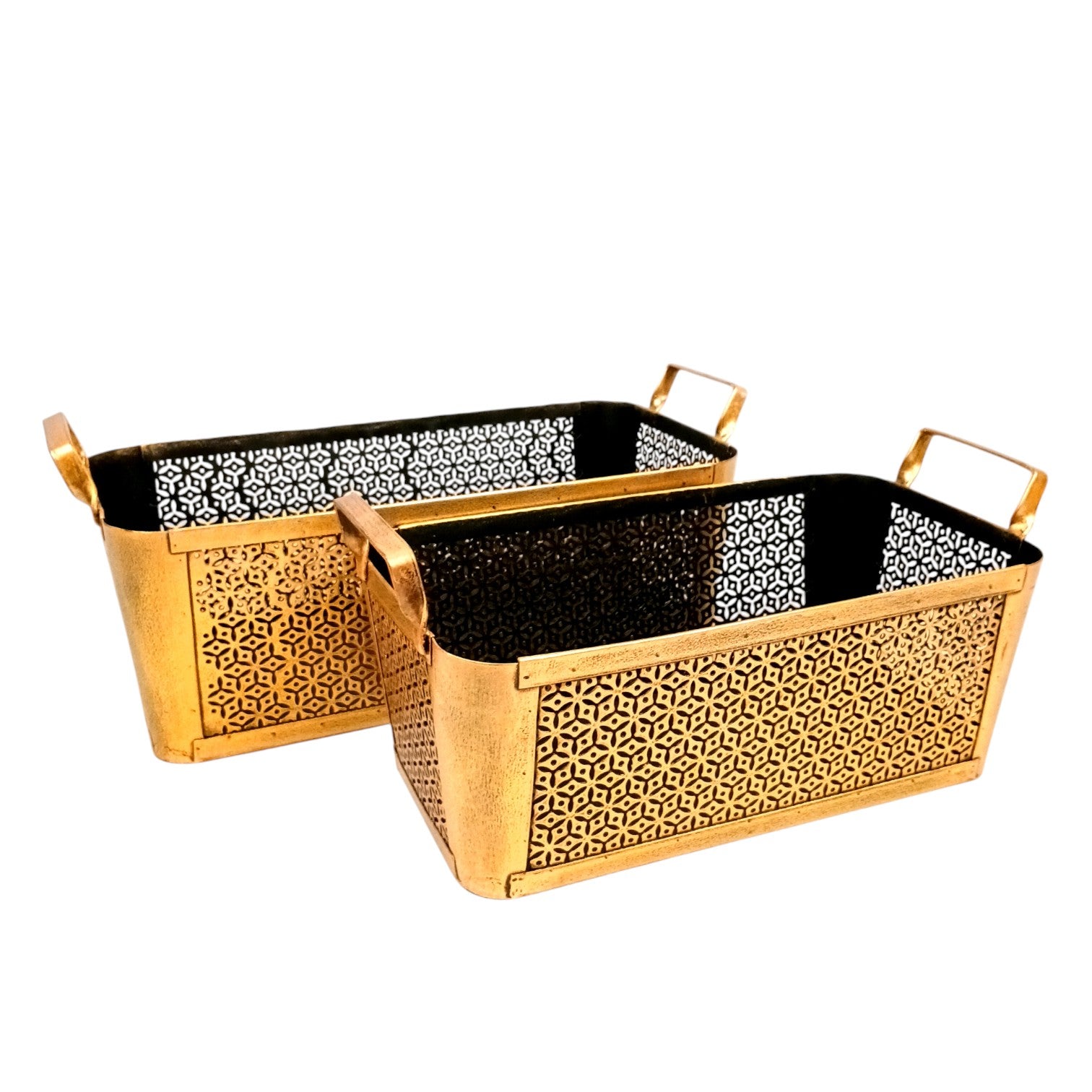 Multipurpose Storage Baskets Set | Decorative Fruit & Utility Organizer for Kitchen, Dining Table & Home Decor-Basket Combo – 17 Inch (Set Of 2) - Apkamart