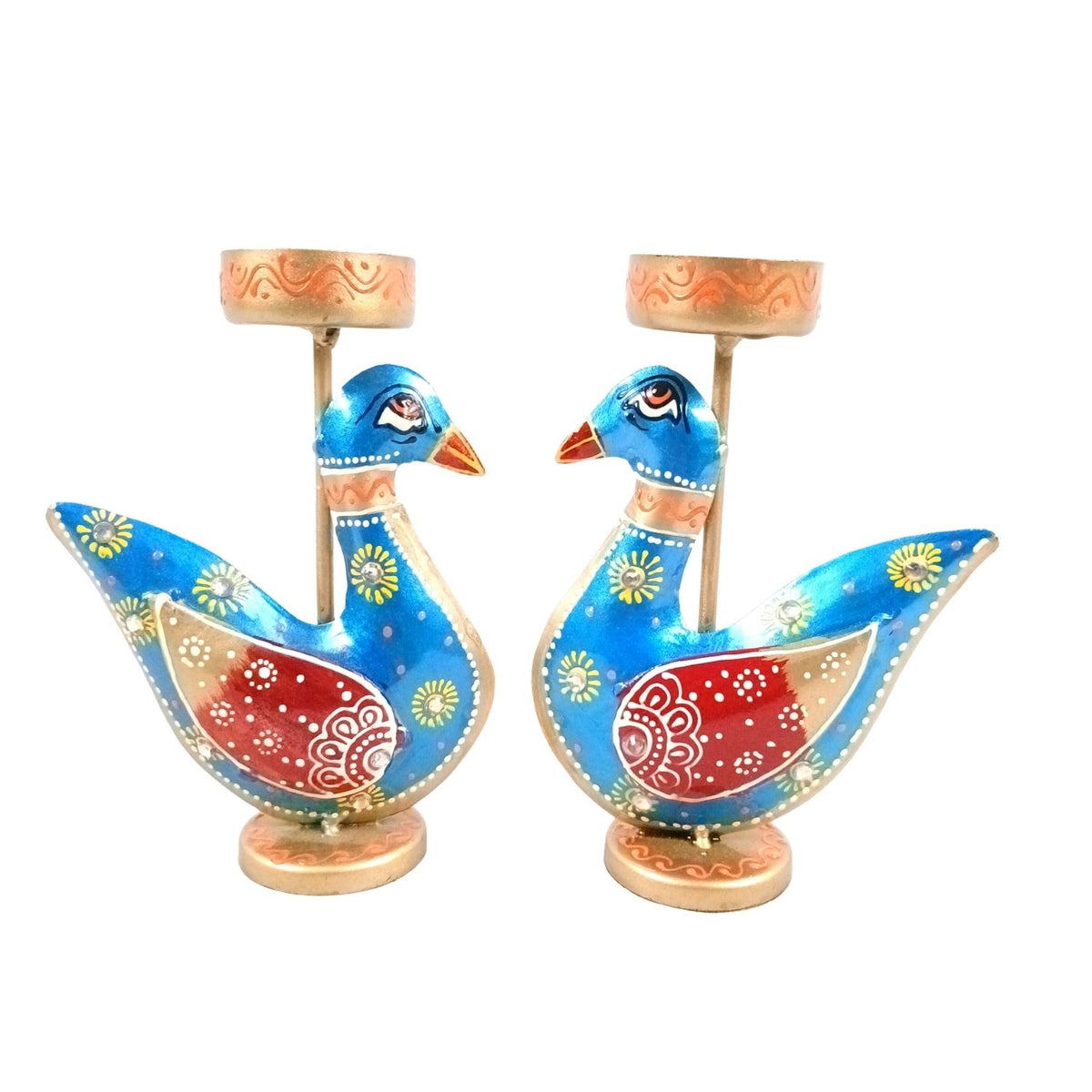 Swan Design Iron Tealight Candle Holder-Apkamart