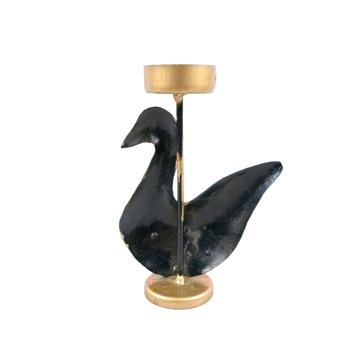 Swan Design Iron Tealight Candle Holder-Apkamart