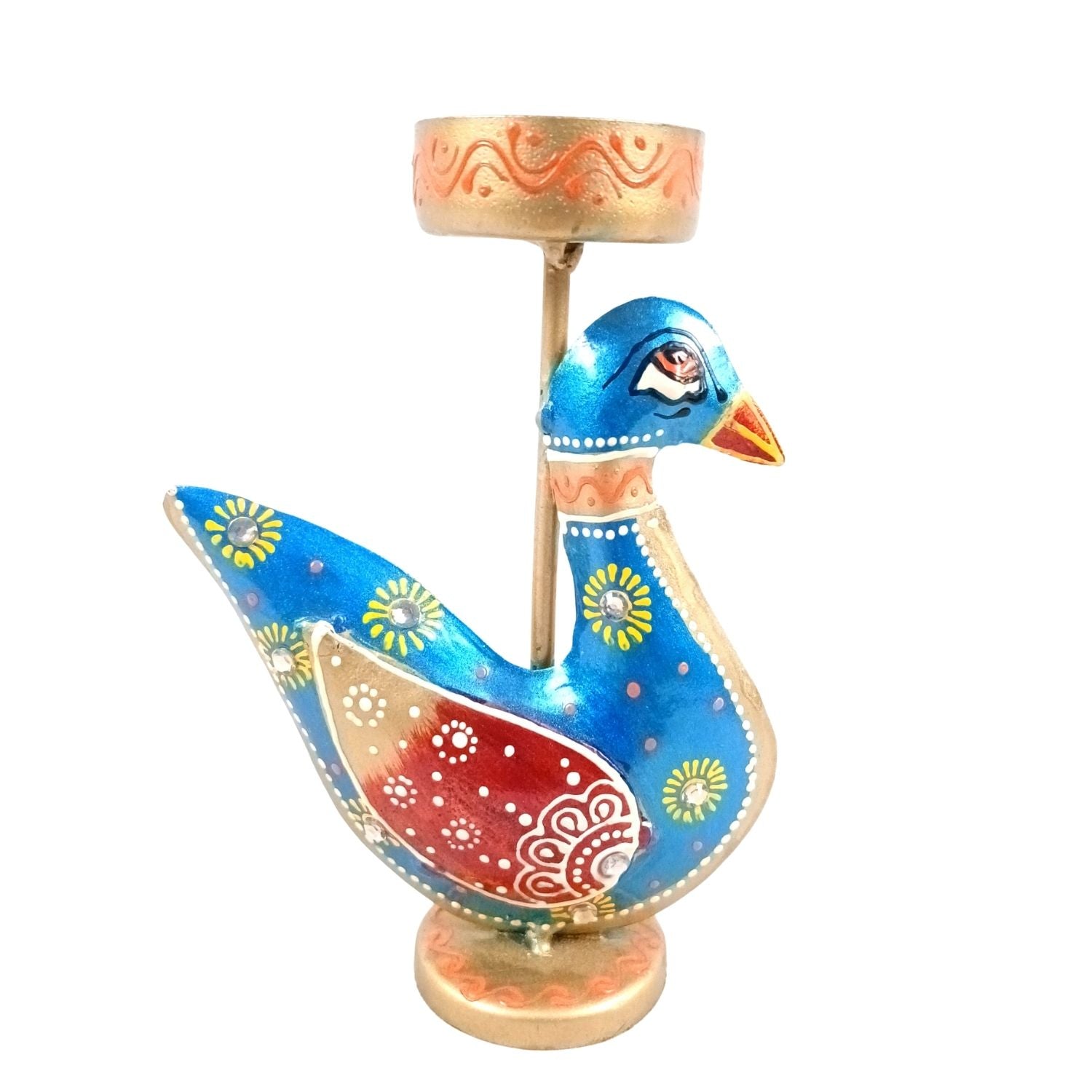 Swan Design Iron Tealight Candle Holder-Apkamart