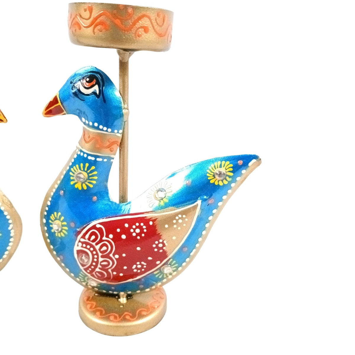 Swan Design Iron Tealight Candle Holder-Apkamart