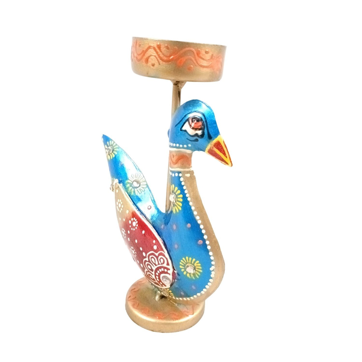 Swan Design Iron Tealight Candle Holder-Apkamart