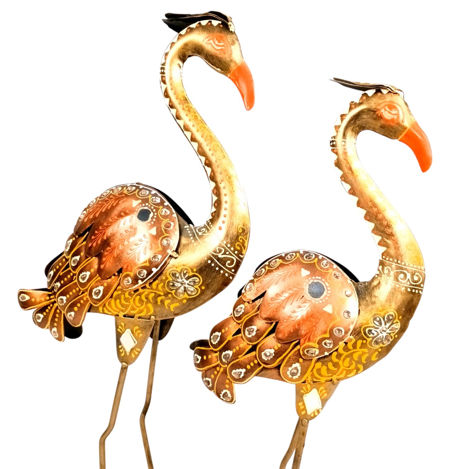 Swan Showpiece | Decorative Figurine for Home, Living Room & Office | Handcrafted Iron Statue & Table Showpiece for Gifting & Interior Decoration - 20 Inch (Set Of 2)