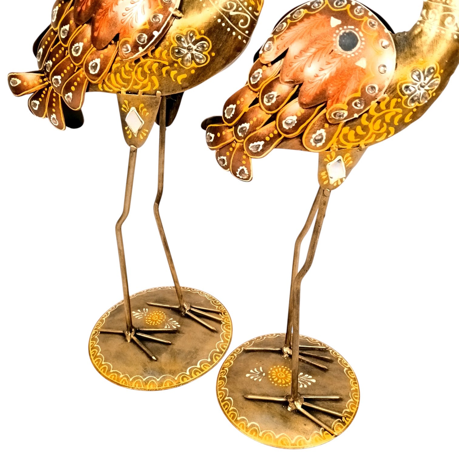 Swan Showpiece | Decorative Figurine for Home, Living Room & Office | Handcrafted Iron Statue & Table Showpiece for Gifting & Interior Decoration - 20 Inch (Set Of 2)