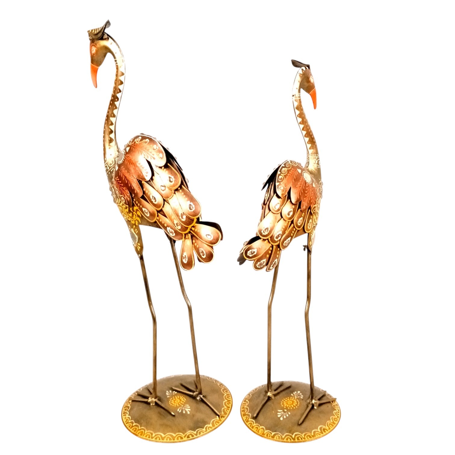 Swan Showpiece | Decorative Figurine for Home, Living Room & Office | Handcrafted Iron Statue & Table Showpiece for Gifting & Interior Decoration - 20 Inch (Set Of 2)